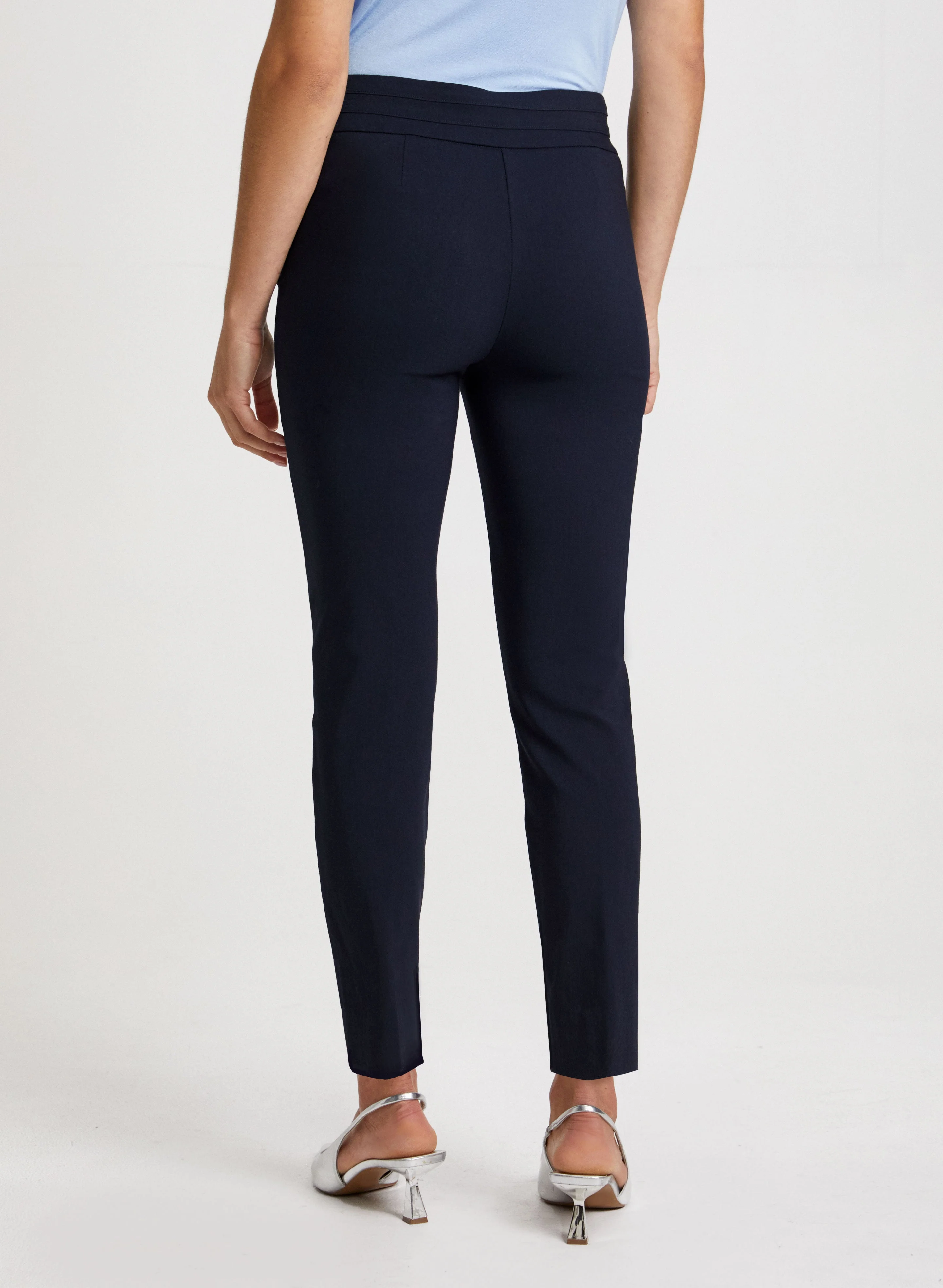 Slim Leg Pull-on Bengaline Pants - Image 2