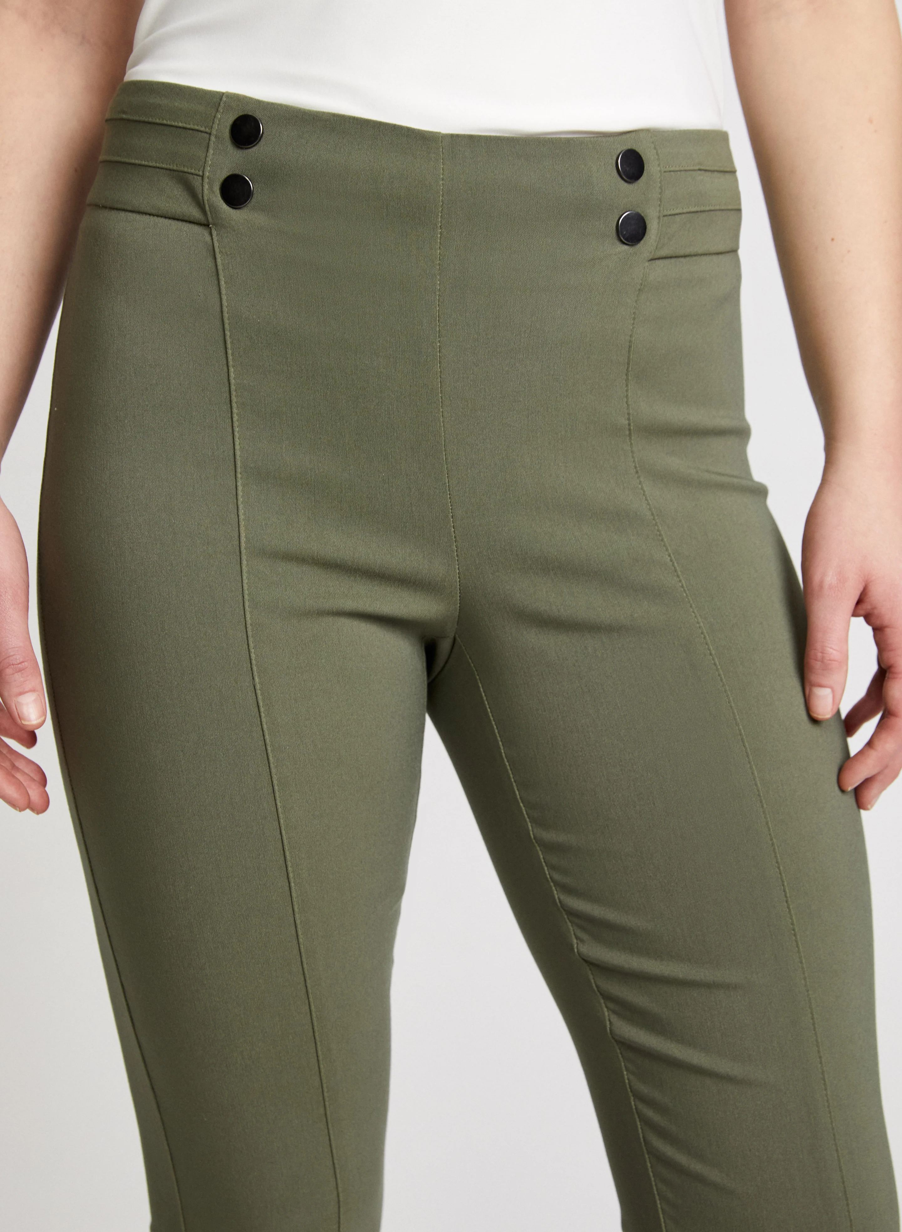 Slim Leg Pull-on Bengaline Pants - Image 4