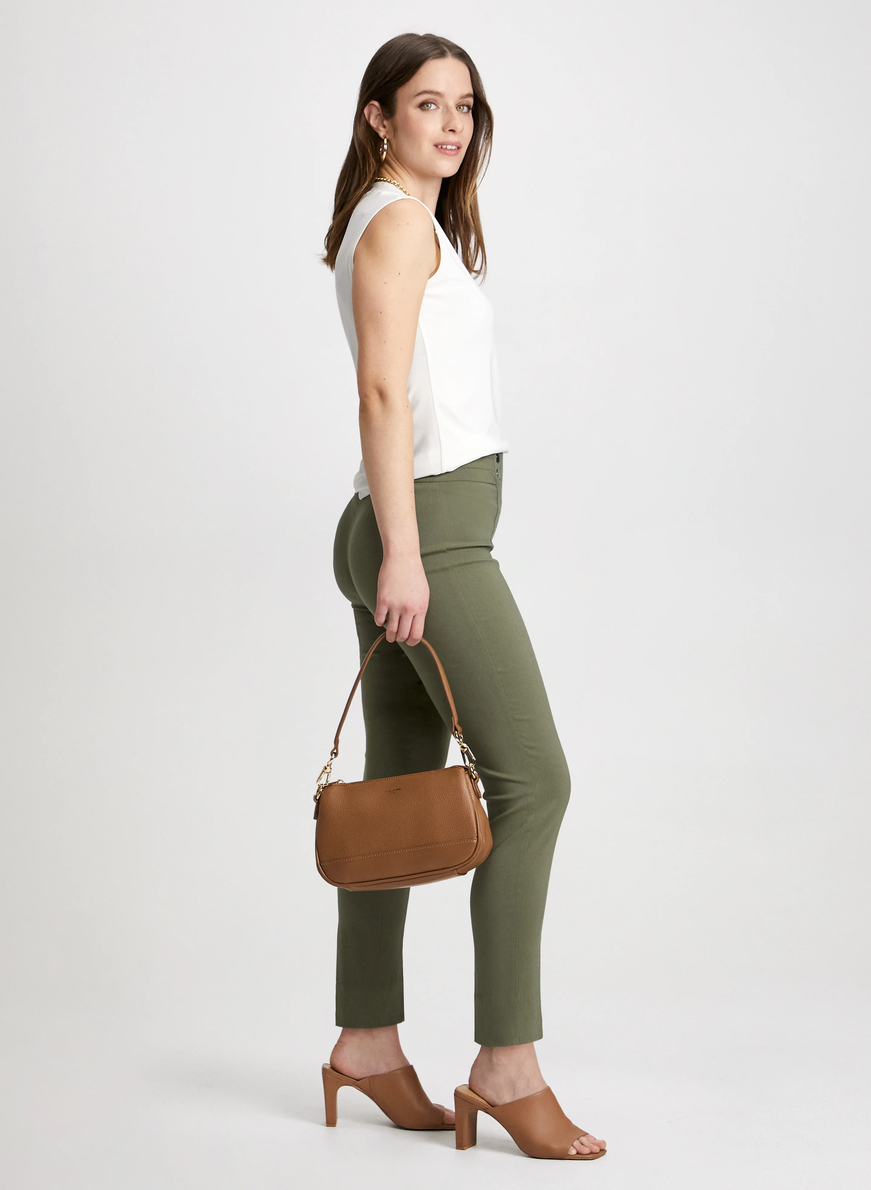 Slim Leg Pull-on Bengaline Pants - Image 5