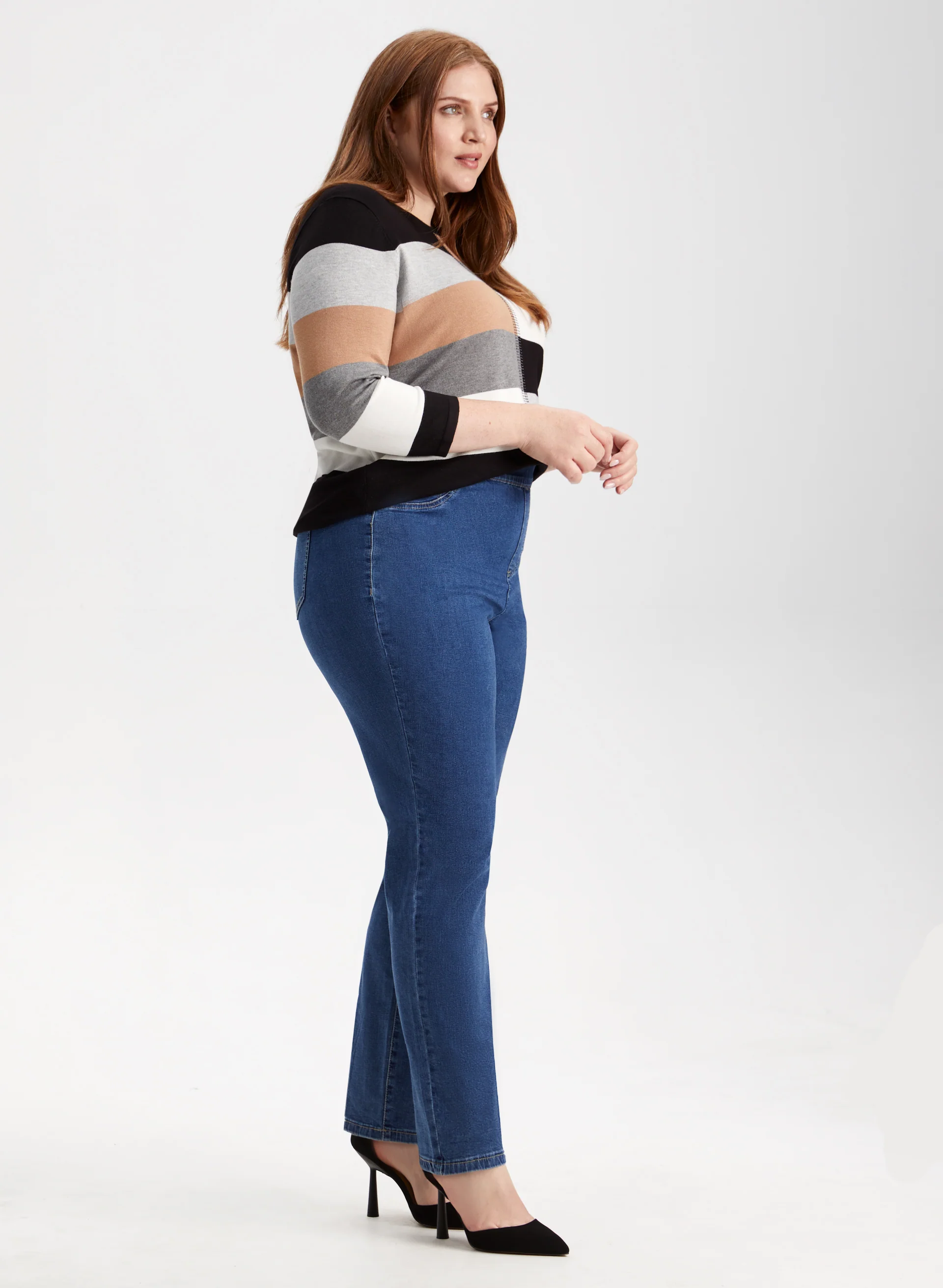 Straight Leg Pull-On Jeans - Image 5