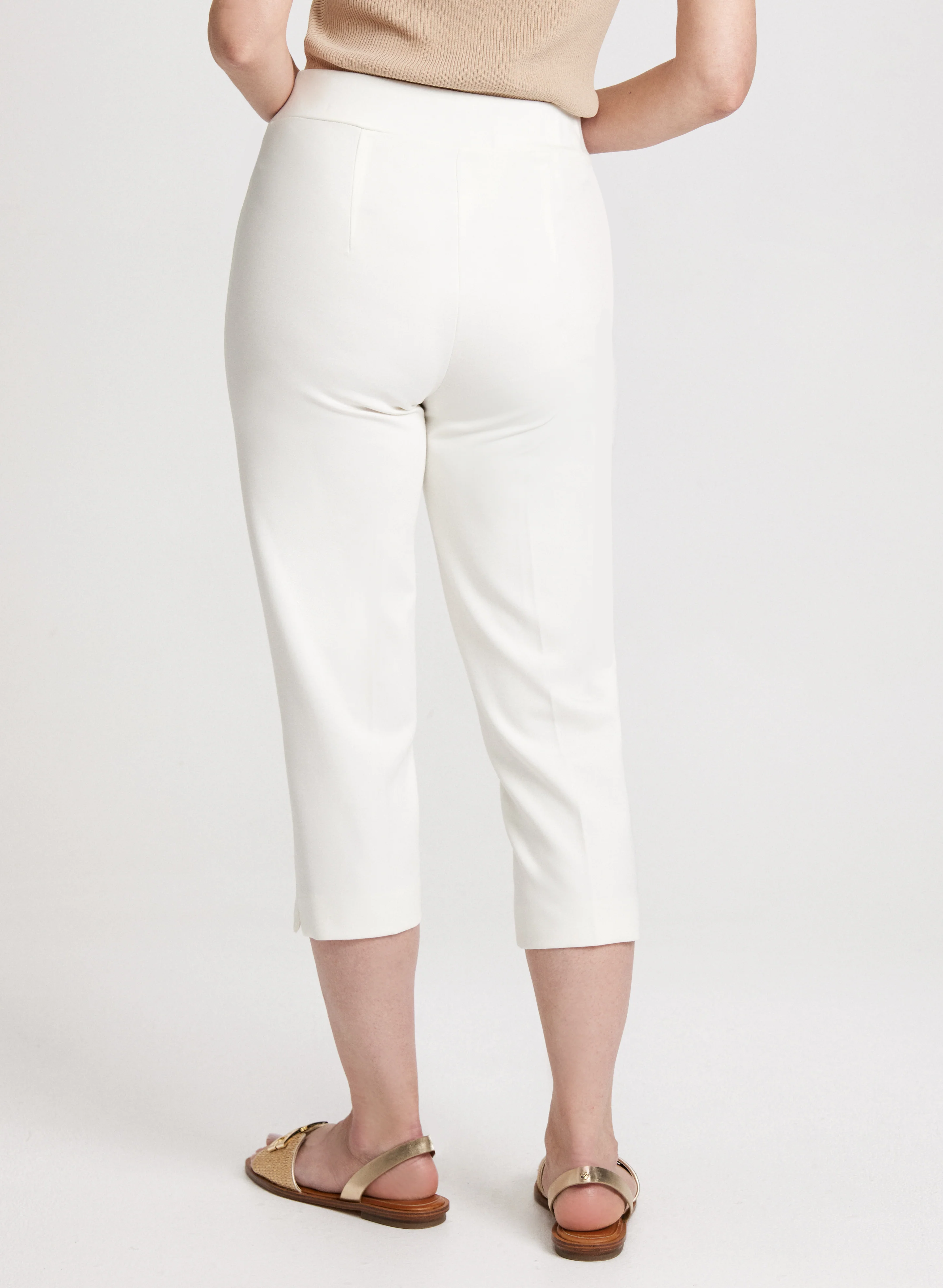 Slit Detail Straight-Leg Capris - Image 2