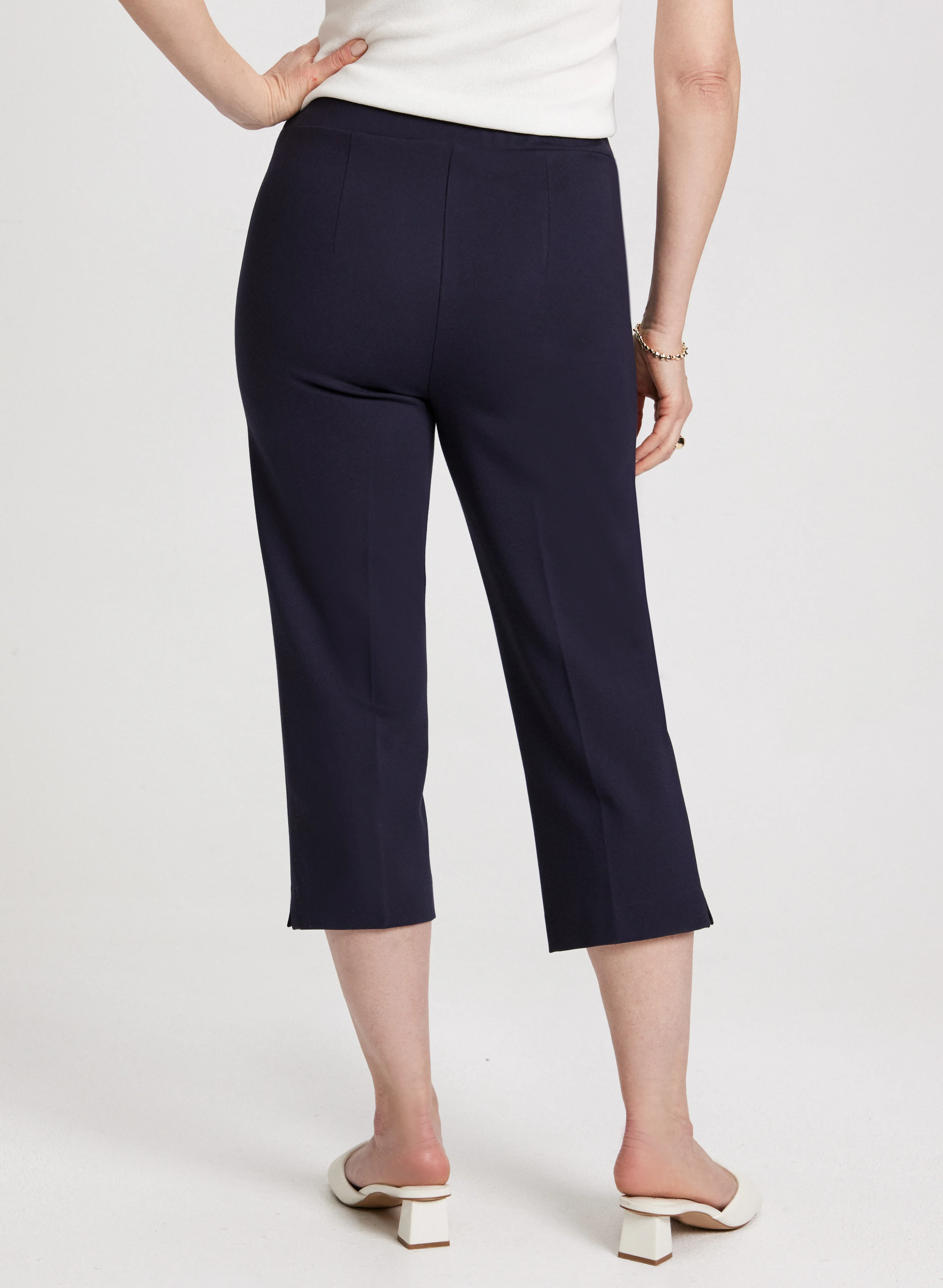 Slit Detail Straight-Leg Capris - Image 2