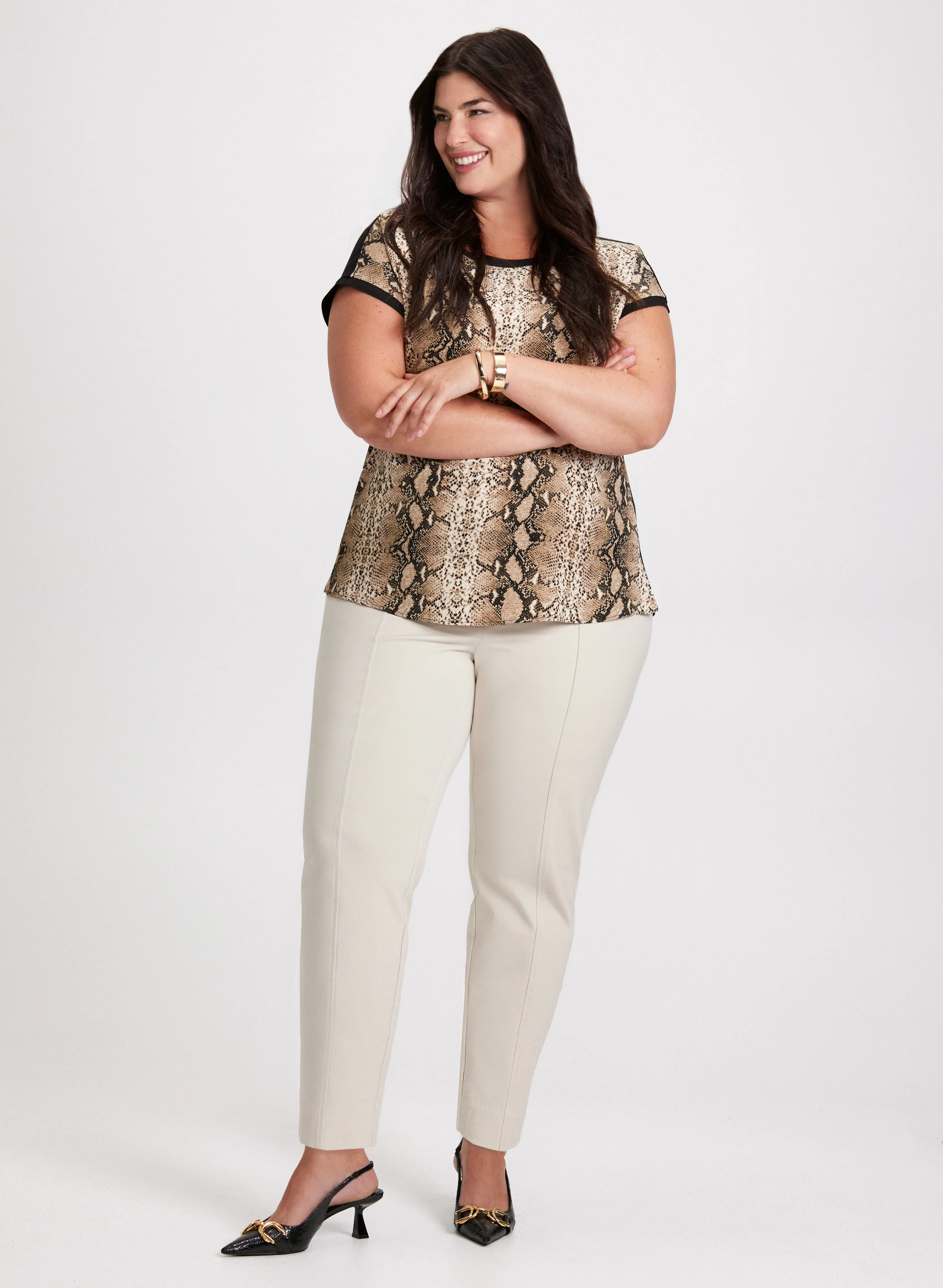 Snake Print Top & City Fit Pants