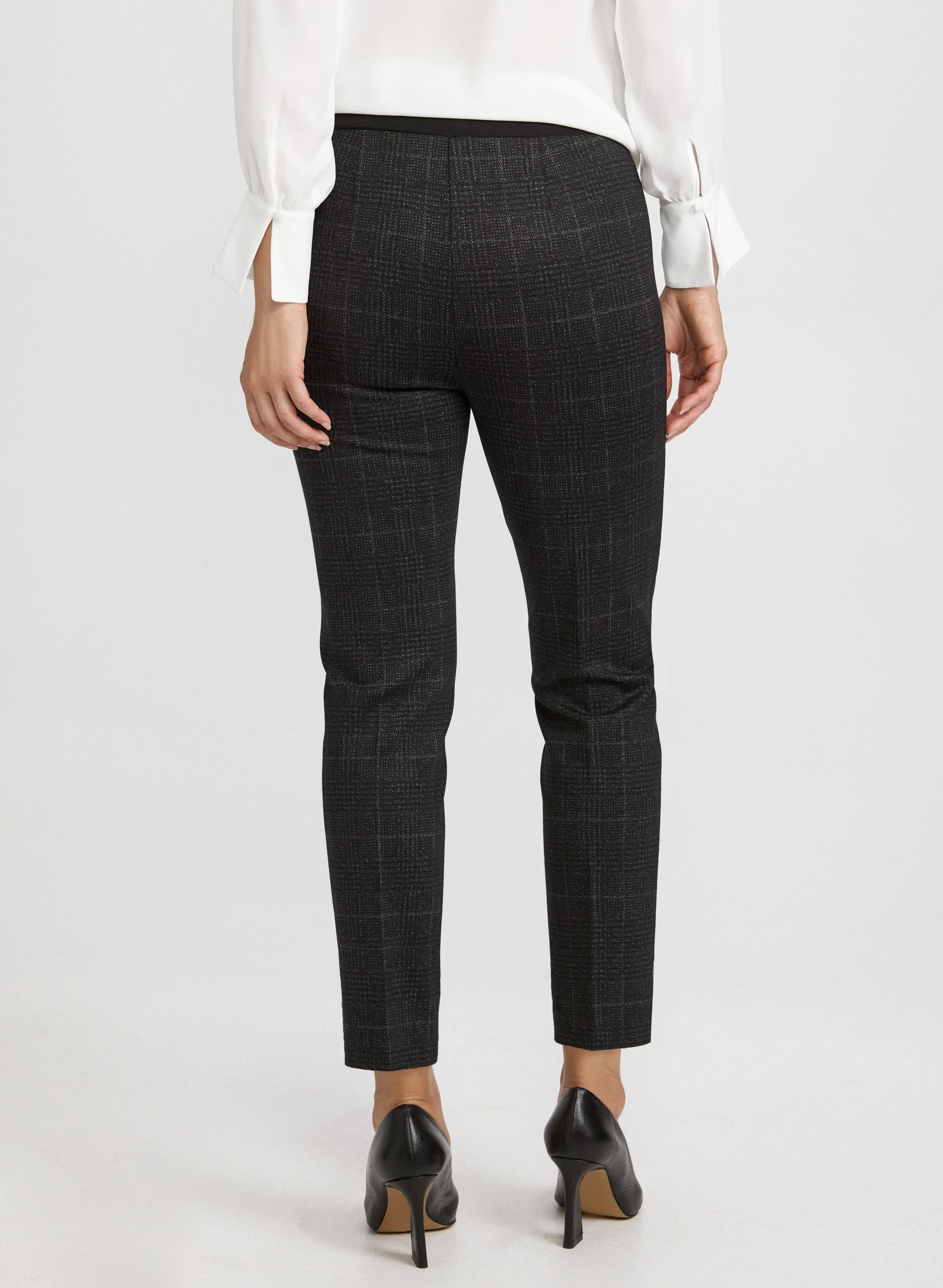Sofia Check Print Slim-Leg Pants - Image 4