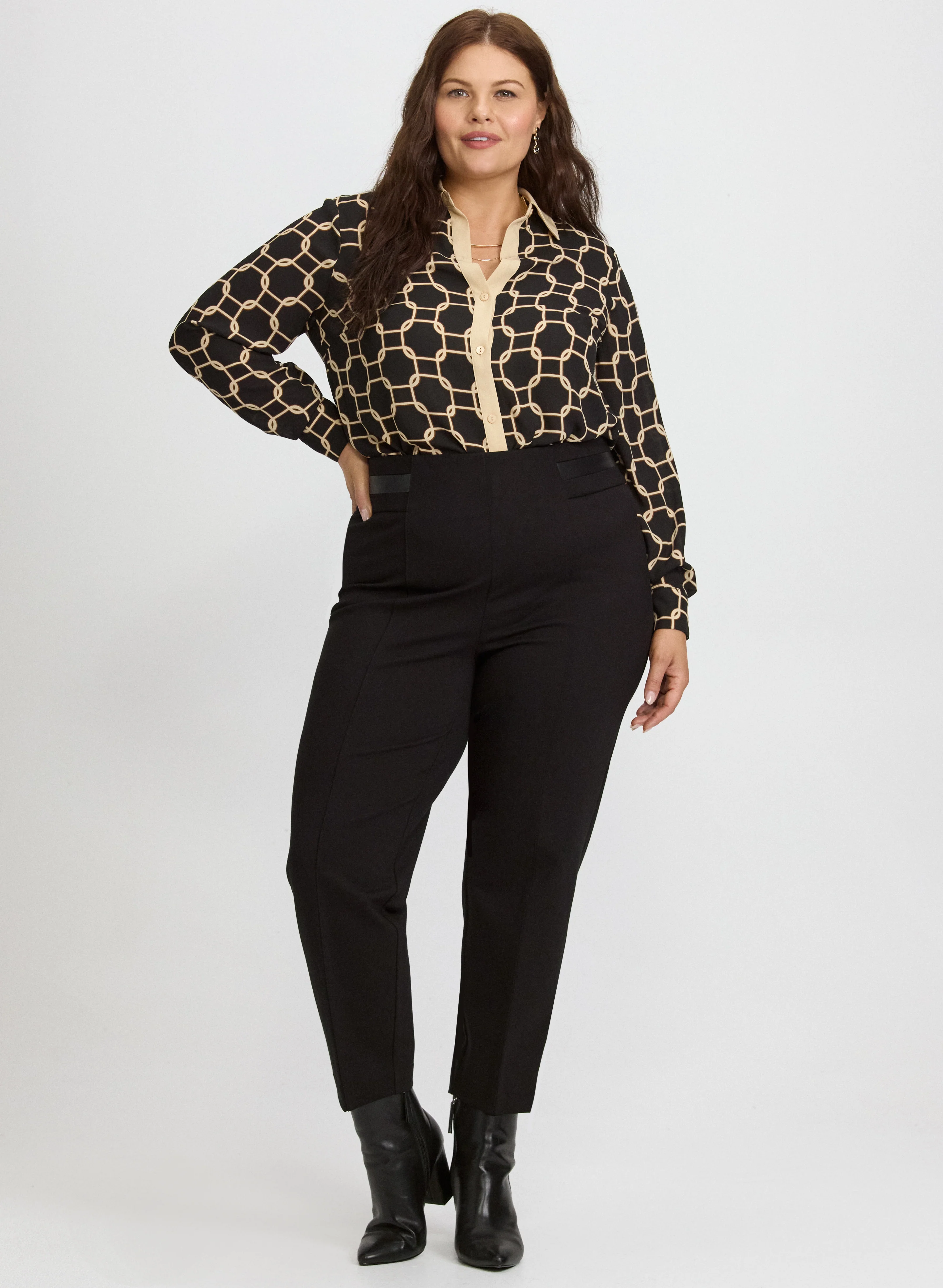 Sofia Pull-On Slim-Leg Pants - Image 3