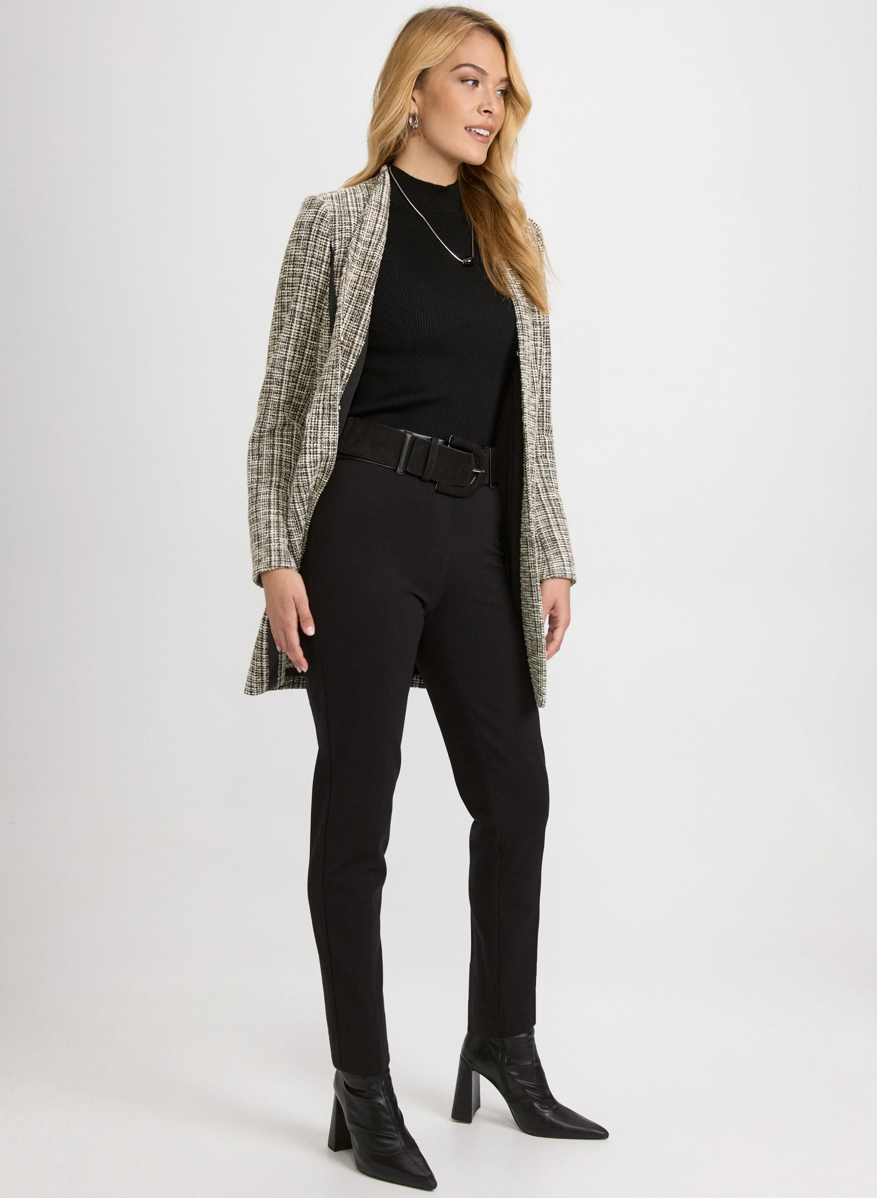 Sofia Vegan Leather Trim Pants - Image 3