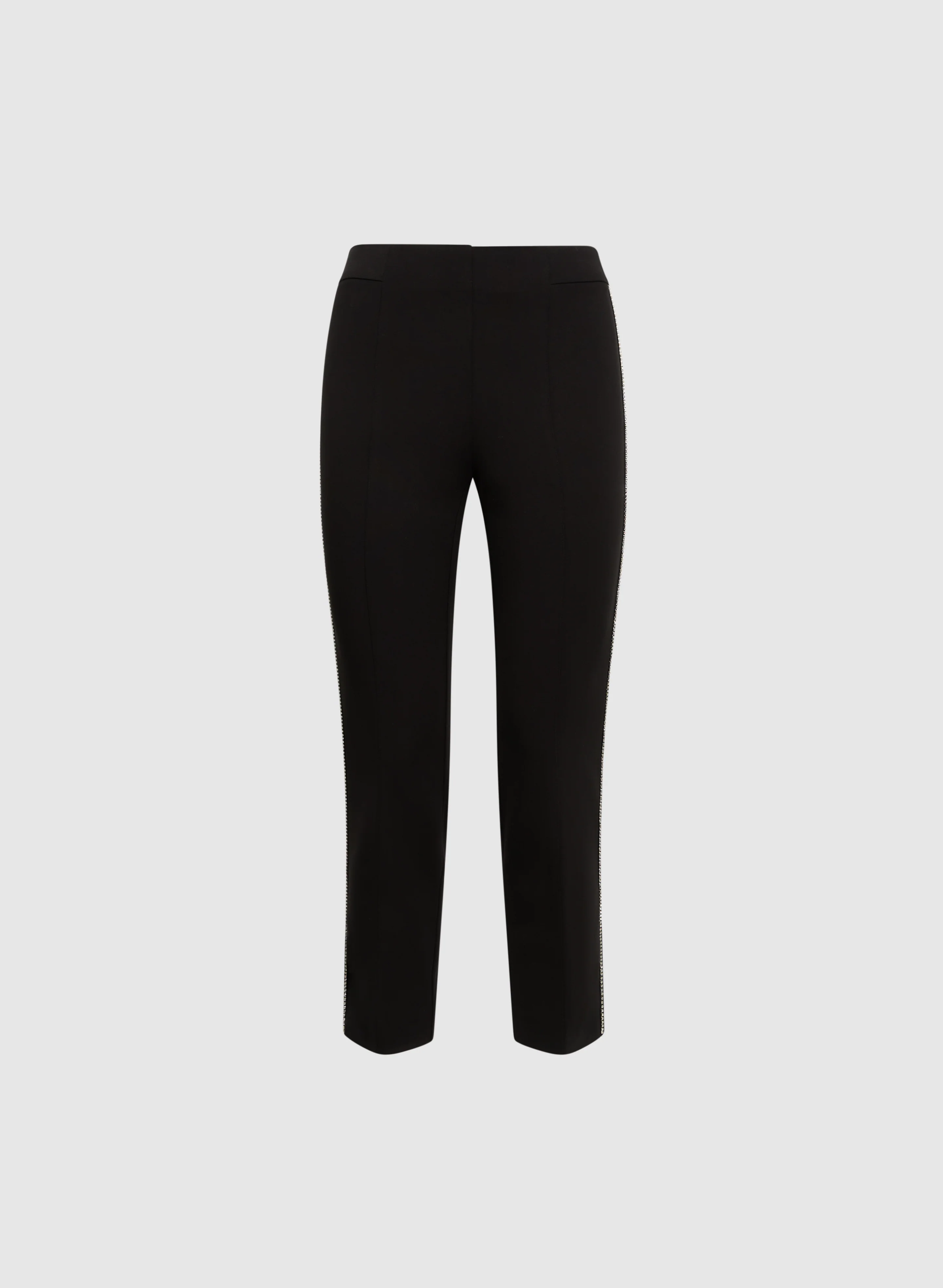Sofia Rhinestone Trim Slim-Leg Pants - Short - Image 6