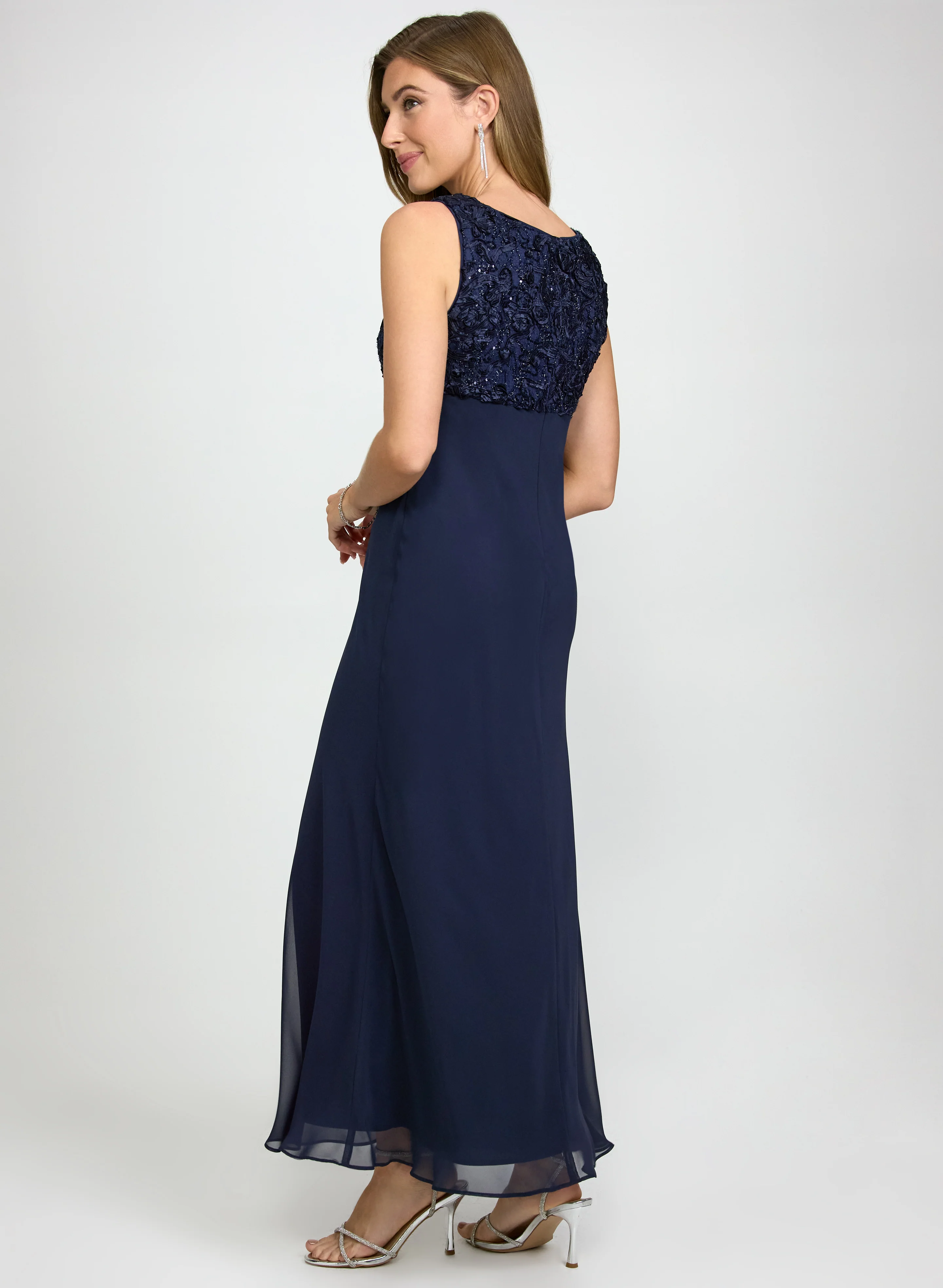 Soutache Jacket & Chiffon Dress Set - Image 8