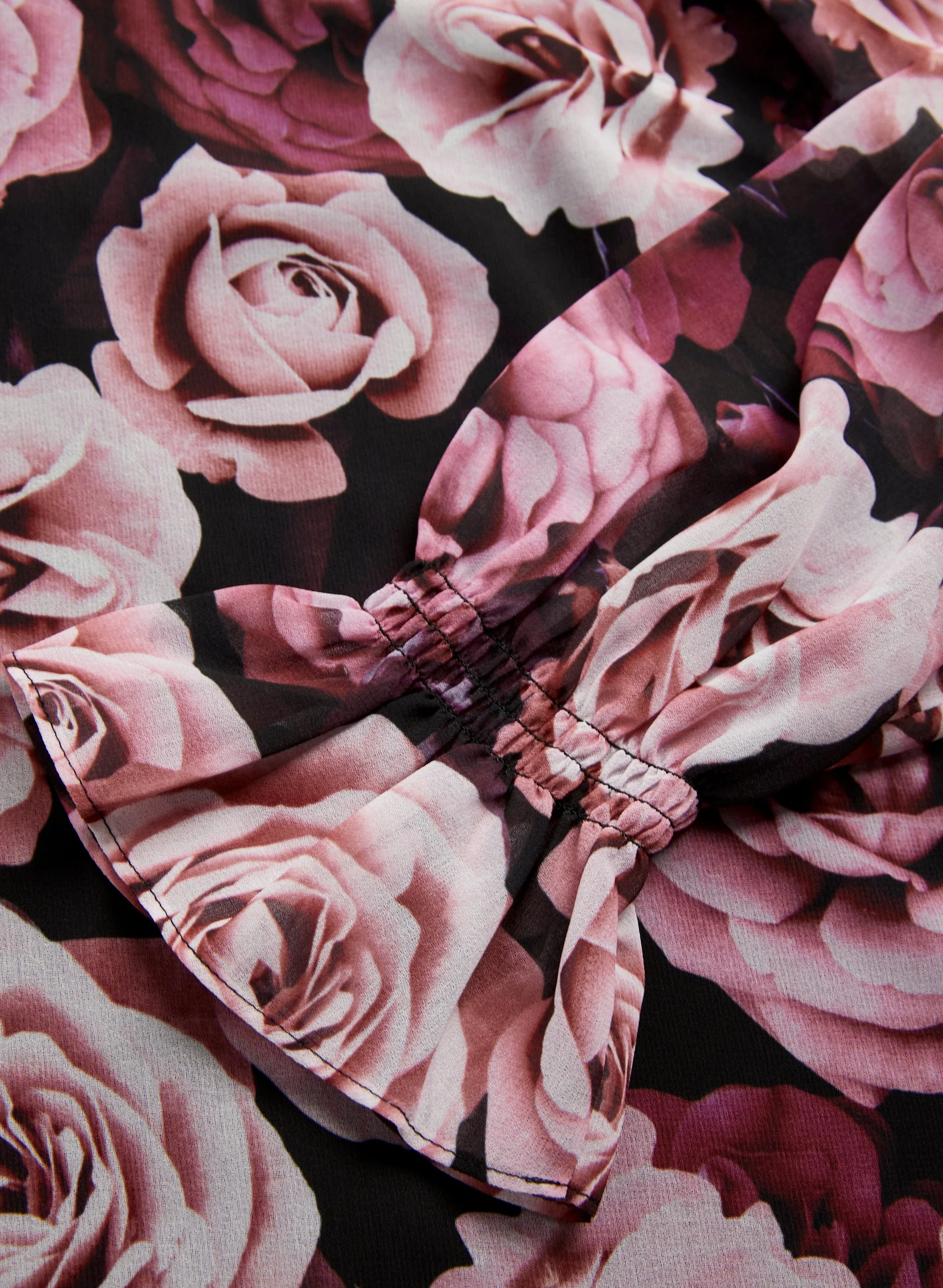 Split Neck Floral Print Top - Image 7