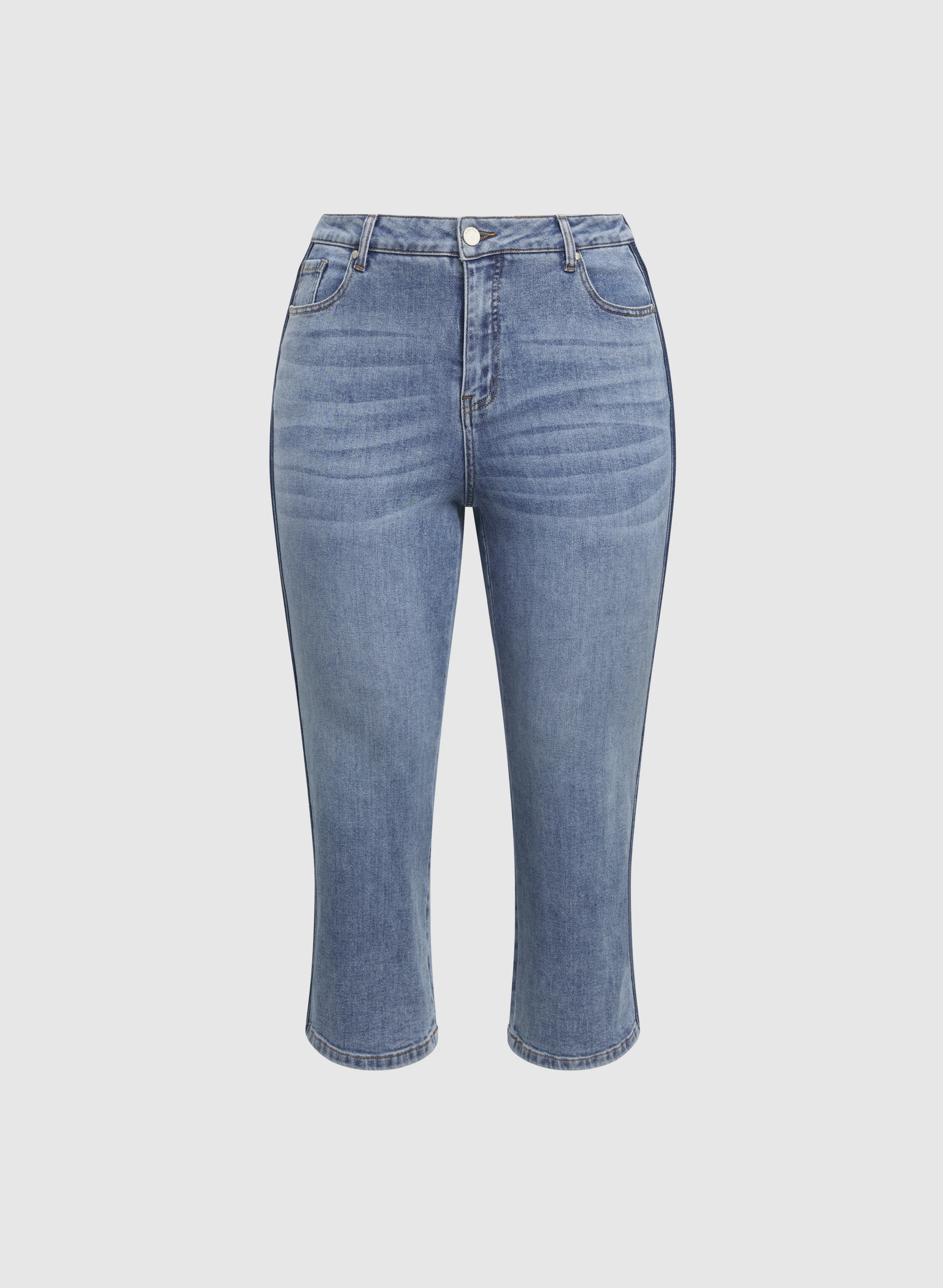Straight-Leg Denim Capris - Image 7