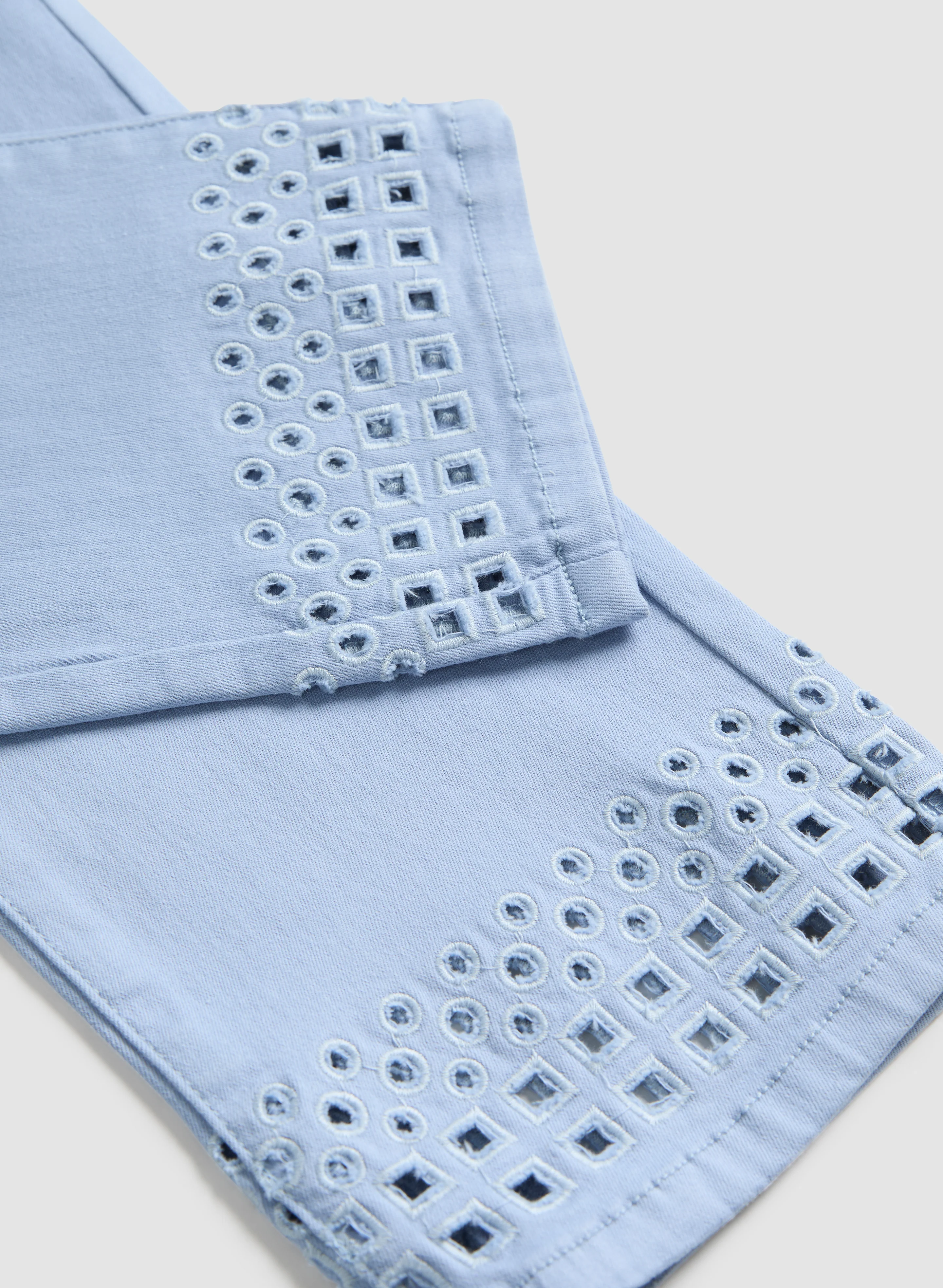 Straight Leg Denim Capris - Image 7