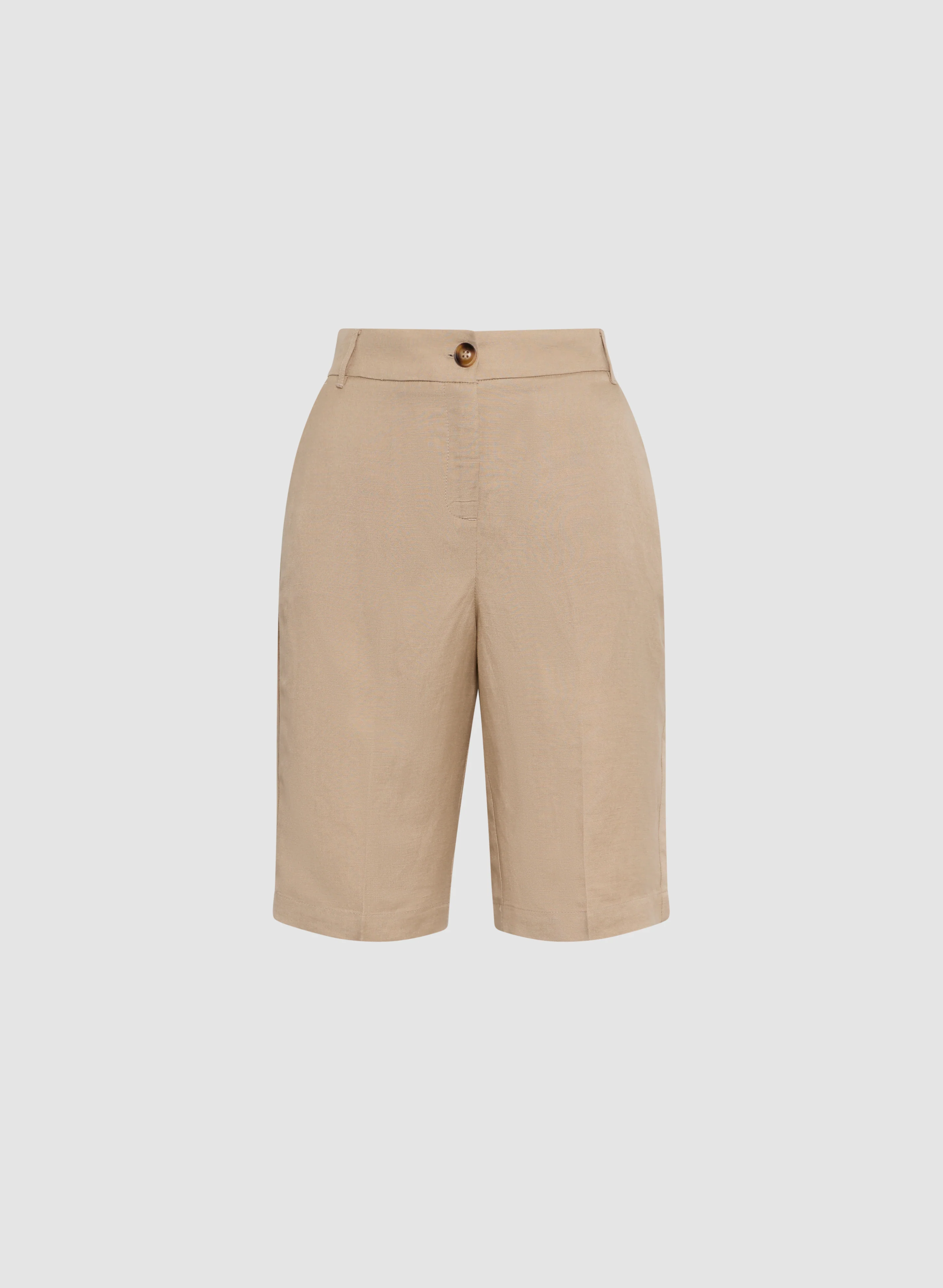 Straight Leg Linen-Blend Shorts - Image 6