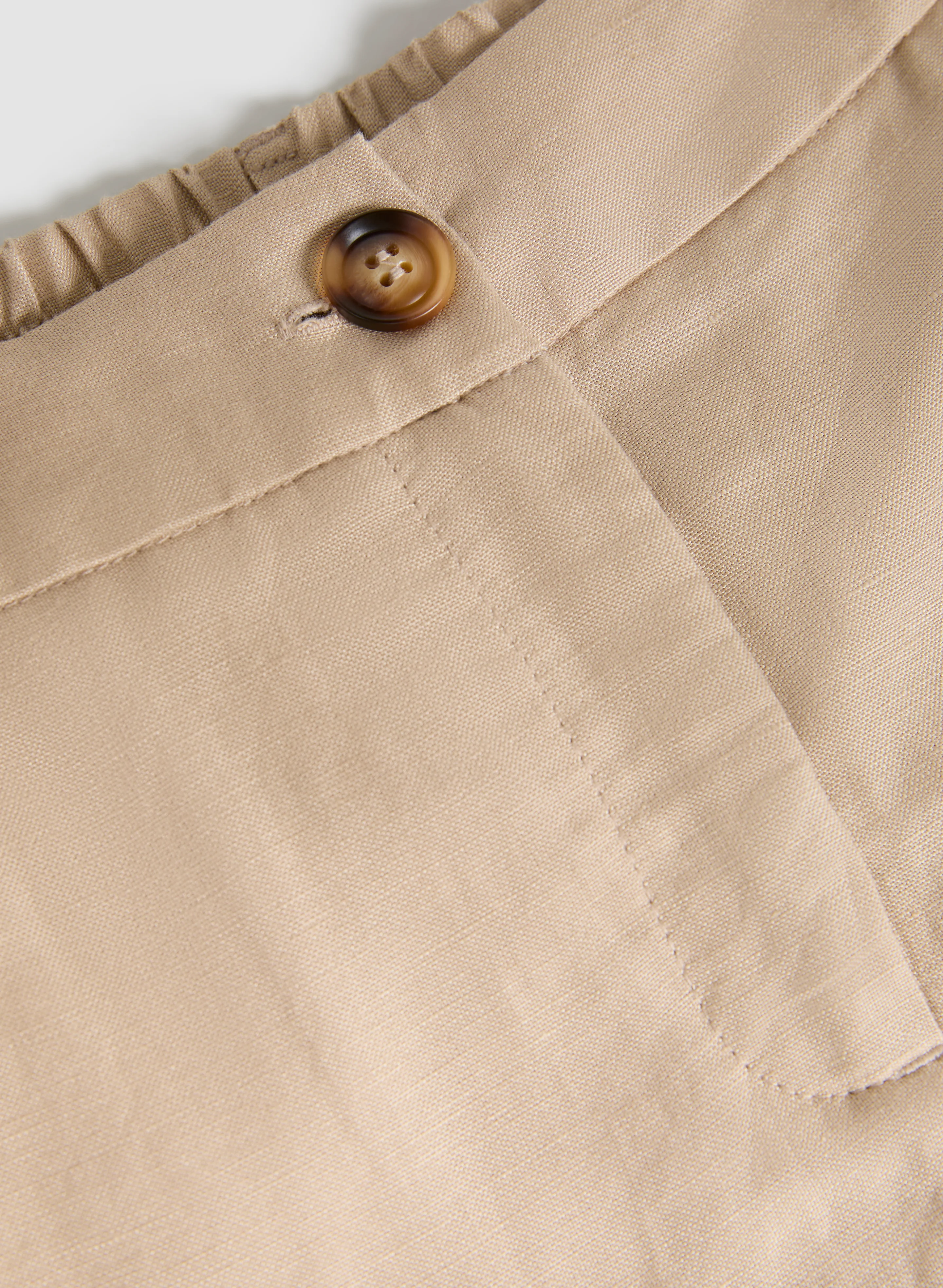 Straight Leg Linen-Blend Shorts - Image 7