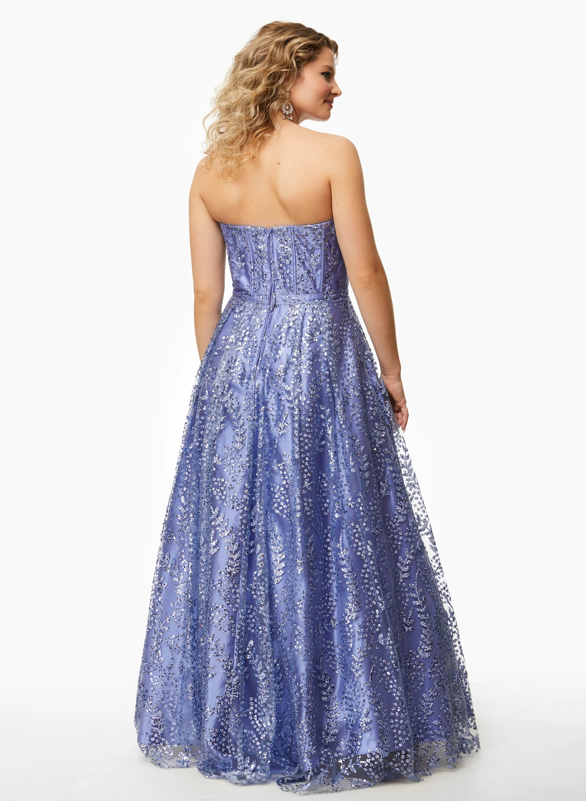 Strapless Corset Detail Ball Gown - Image 2