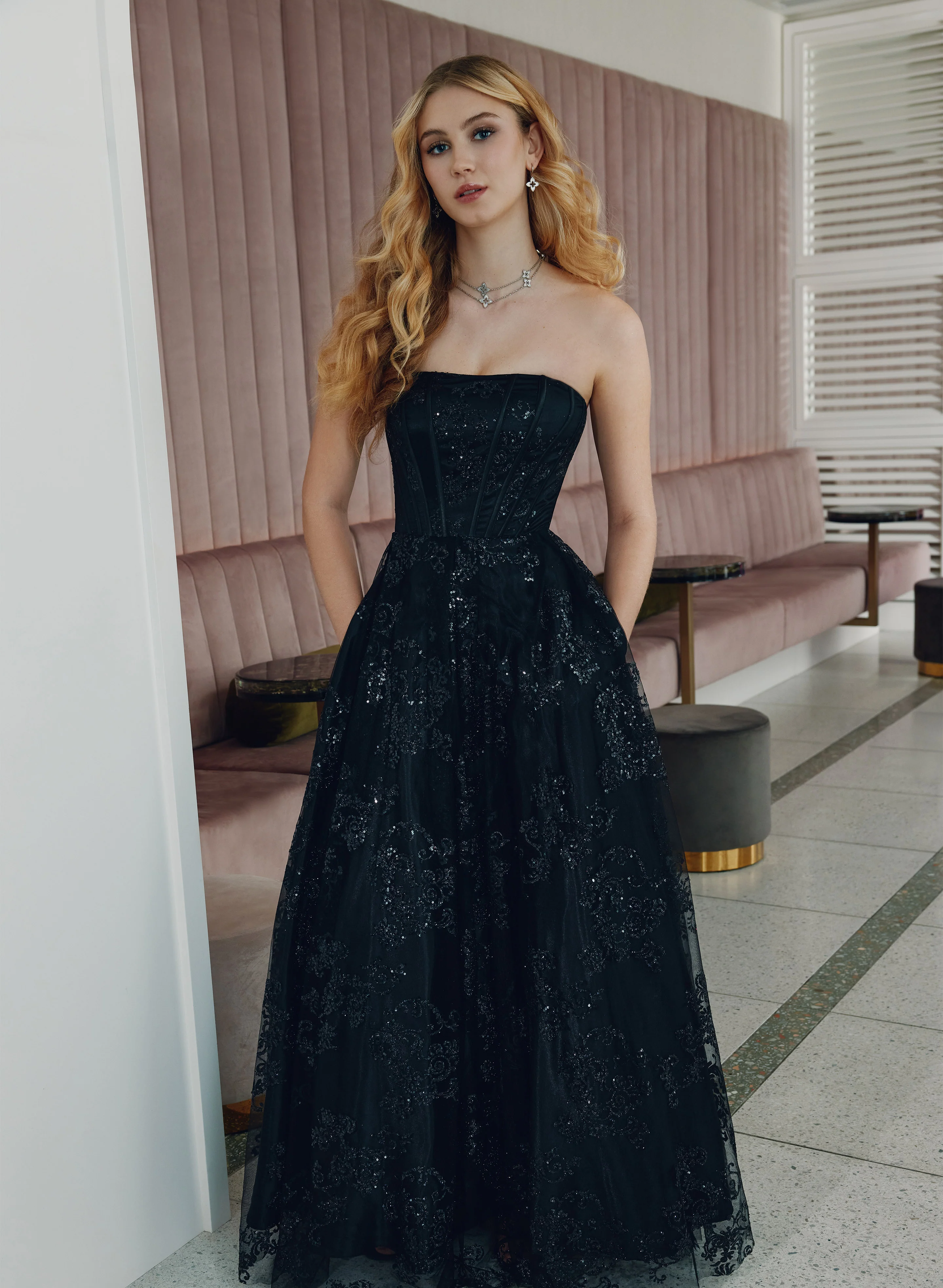 Strapless Floral Dress - Image 8
