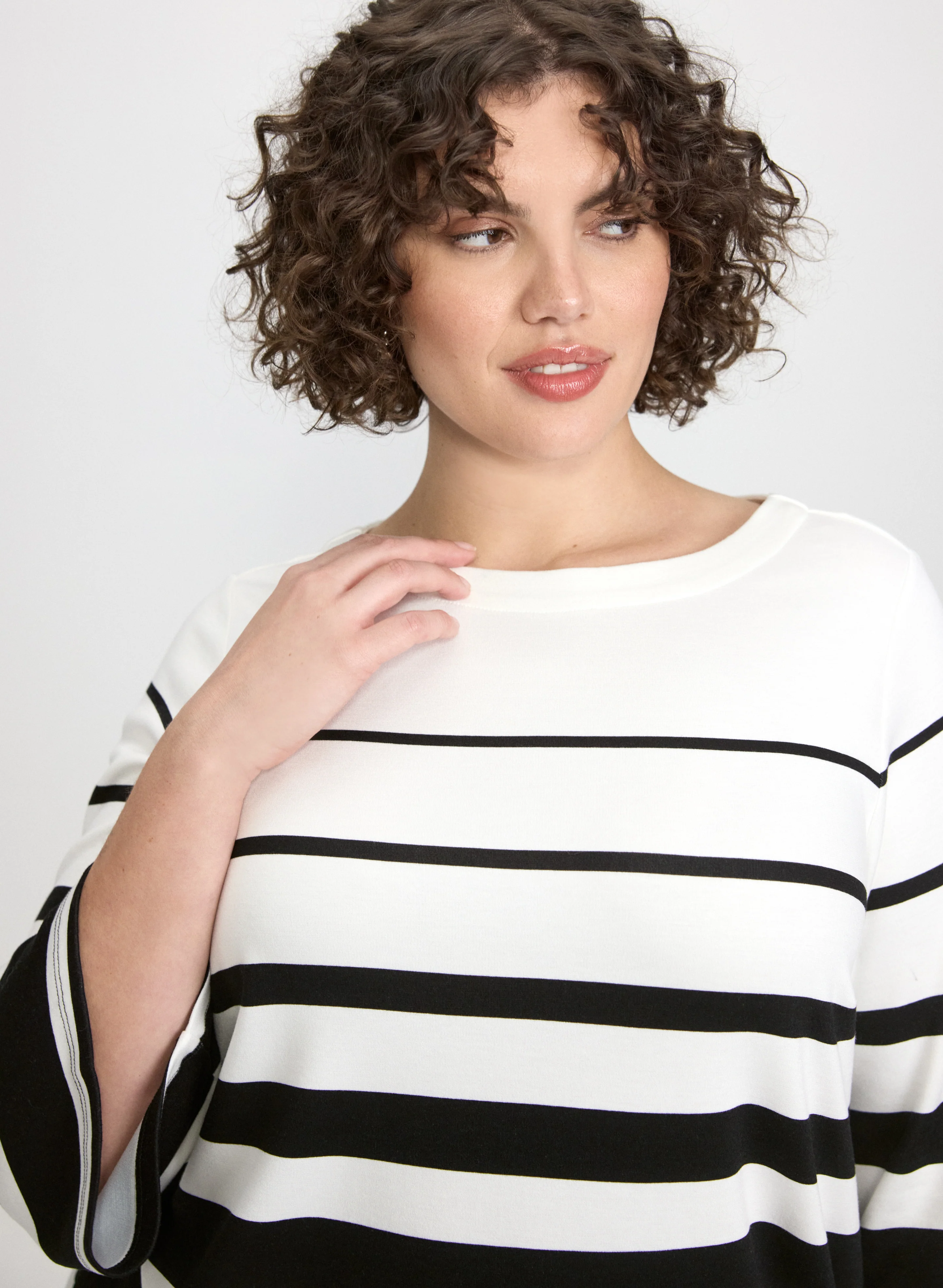 Stripe Boat Neck Top - Image 5