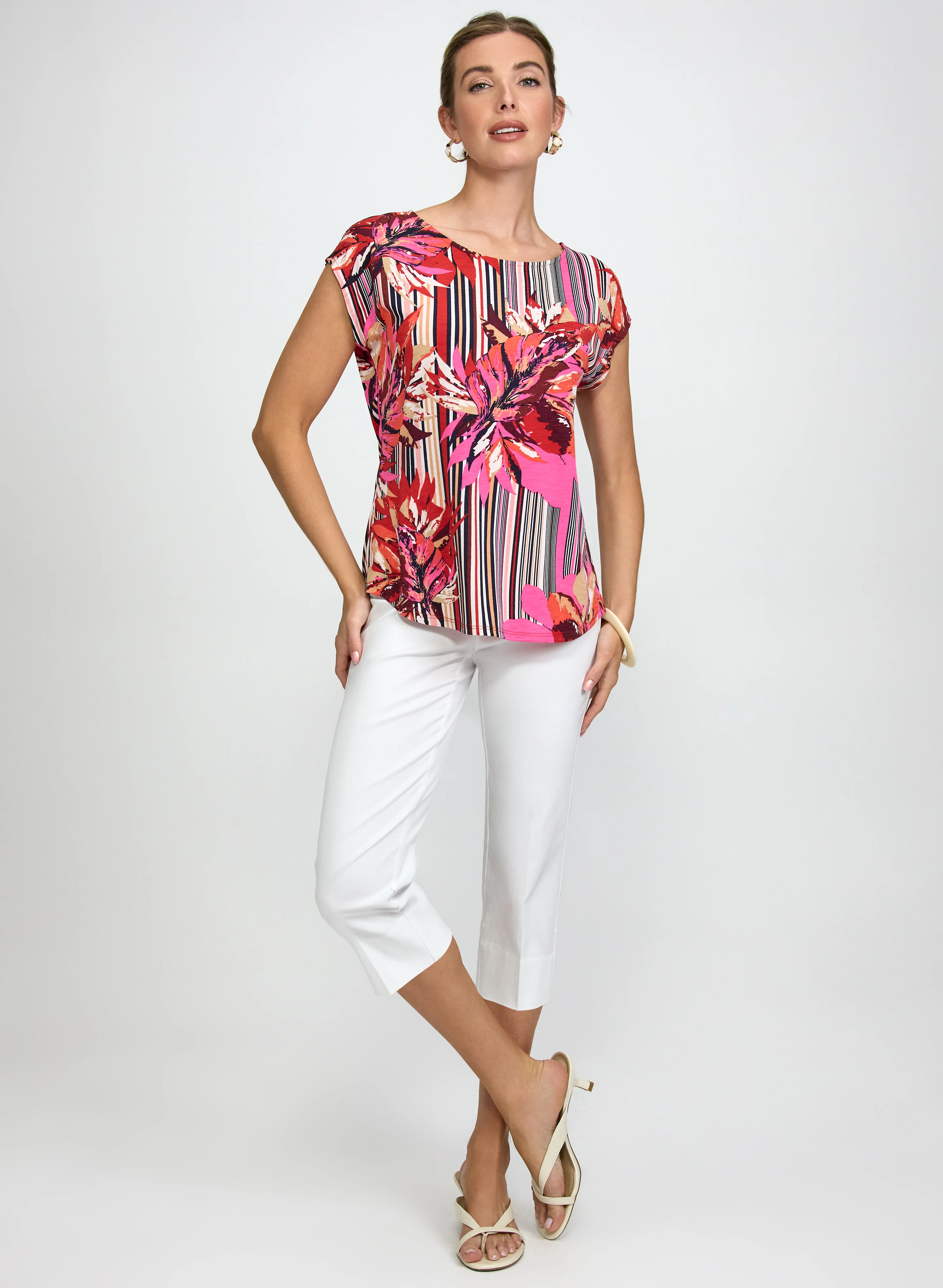 Striped Floral Top - Image 3