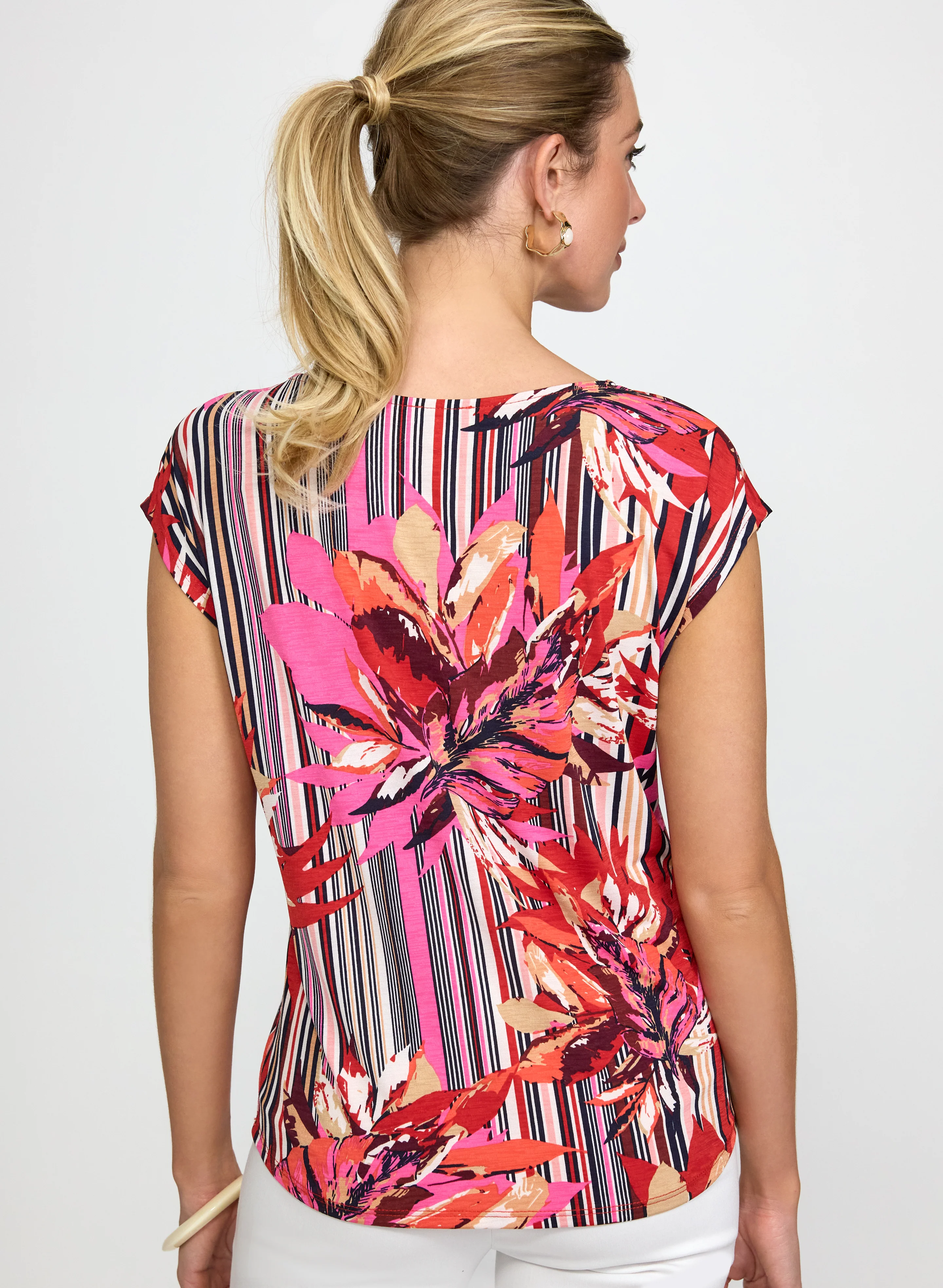 Striped Floral Top - Image 4