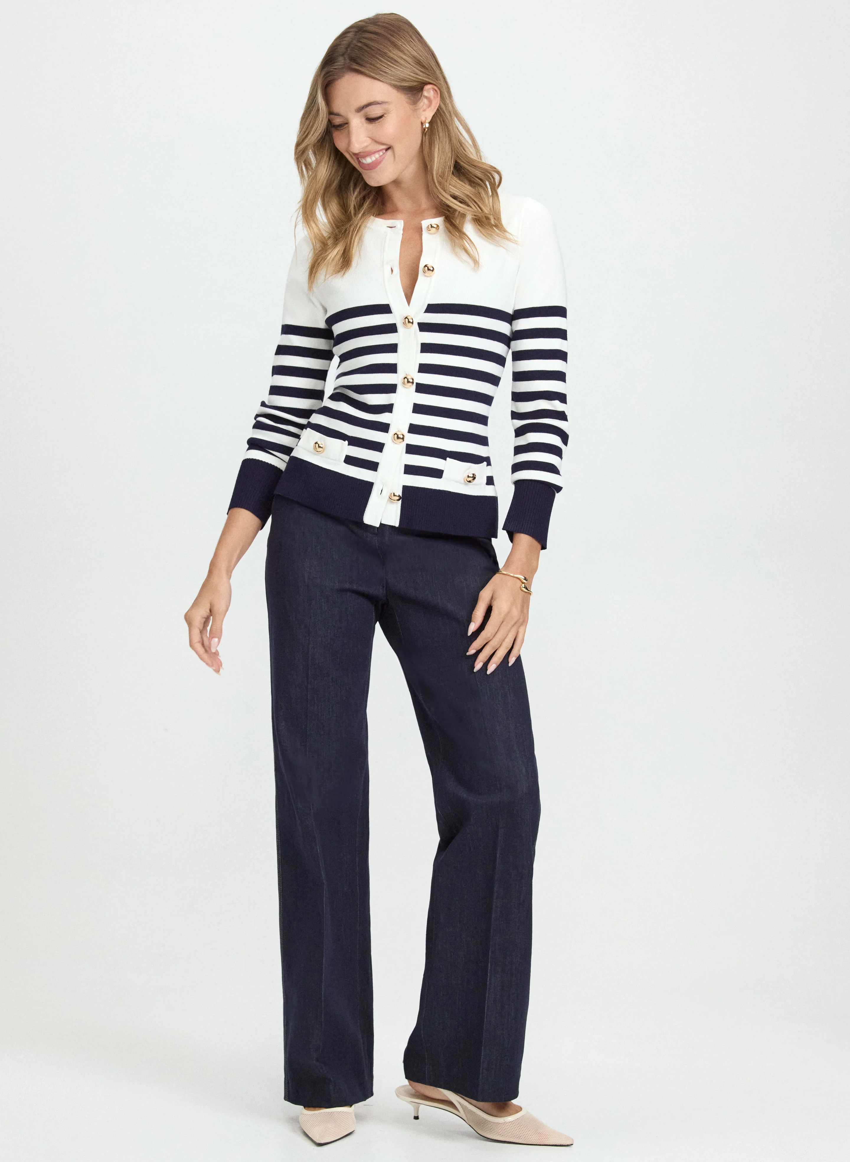 Stripe Knit Cardigan - Image 3