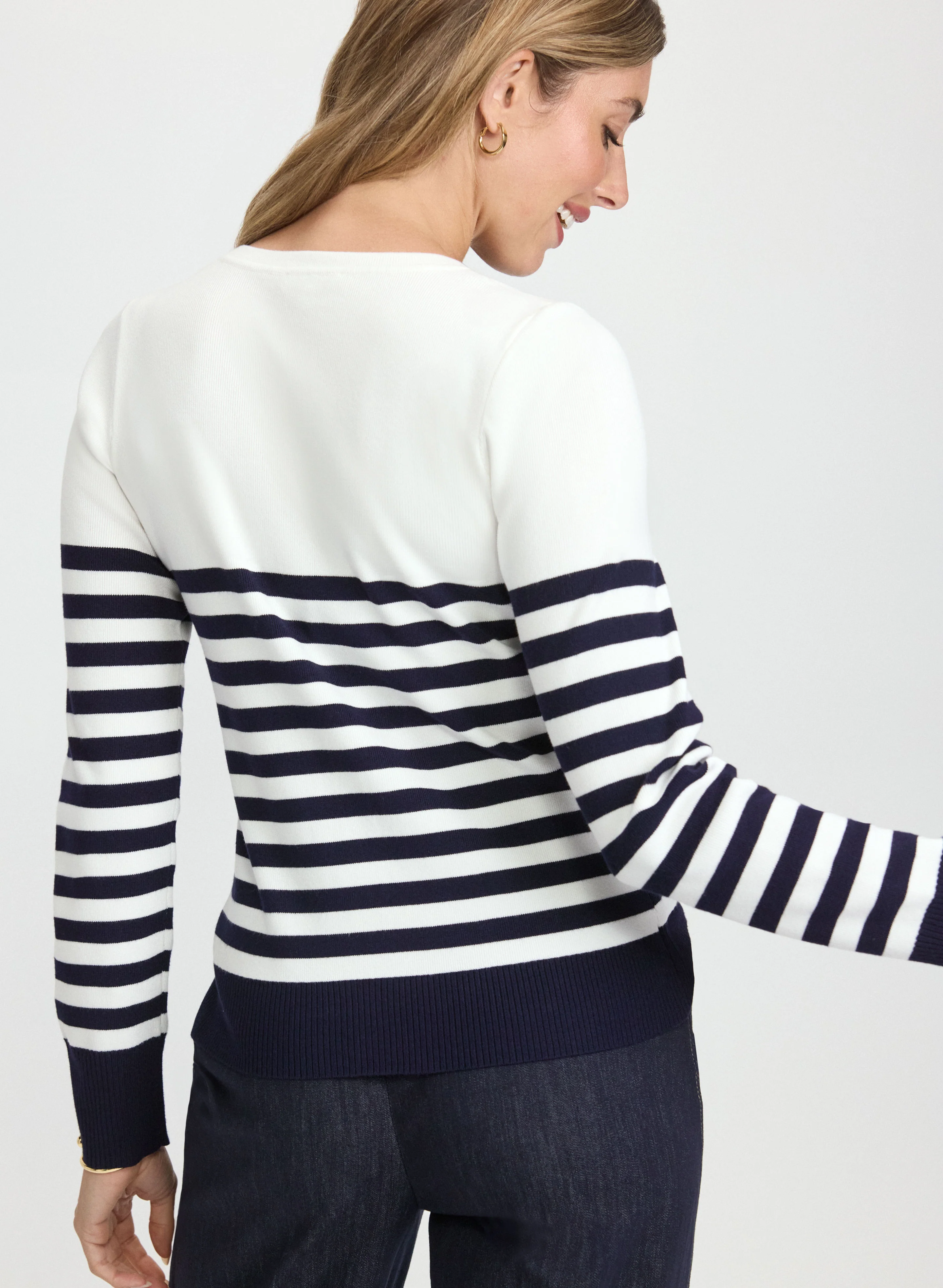 Stripe Knit Cardigan - Image 4