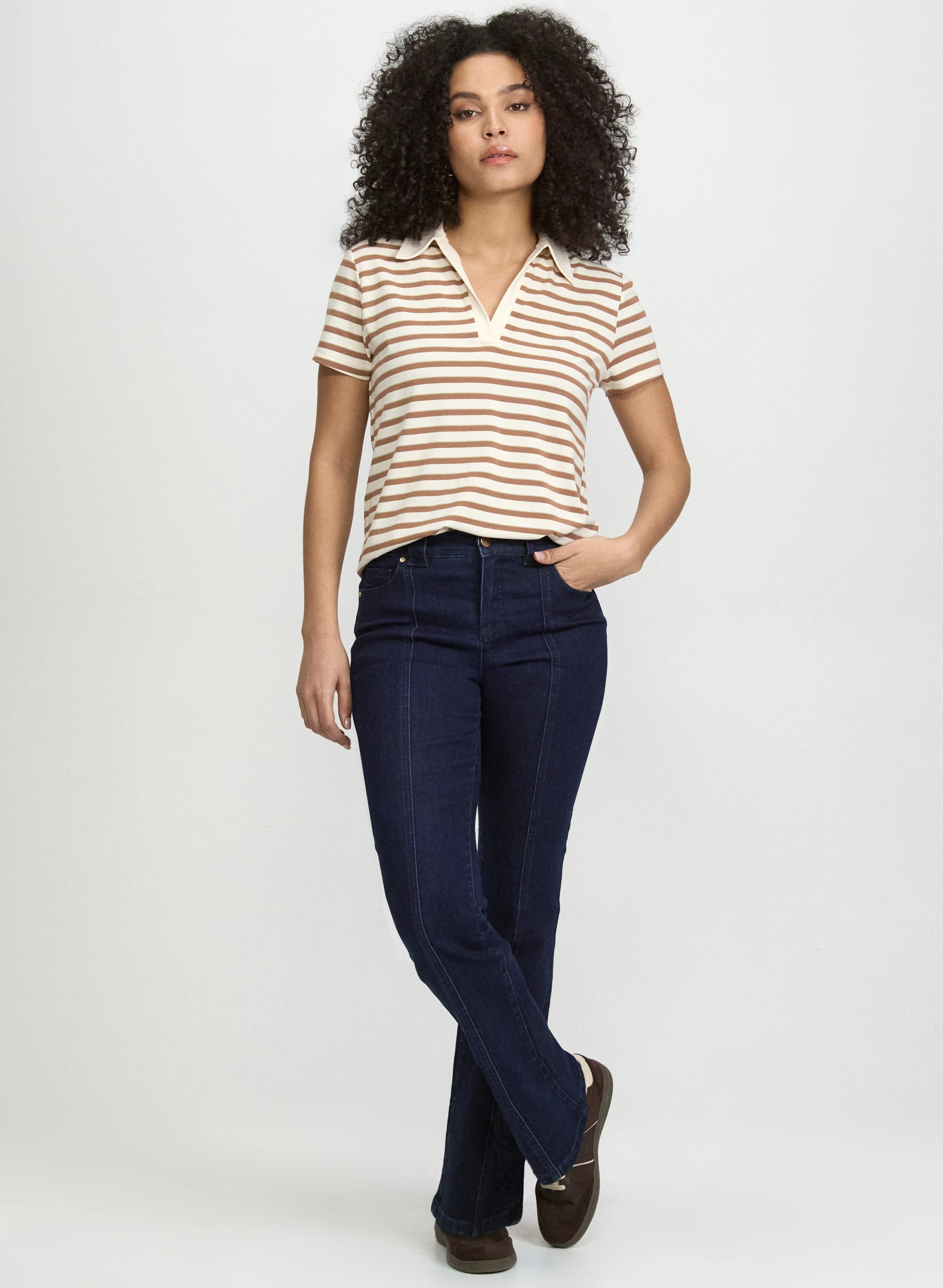 Stripe Polo T-Shirt - Image 3