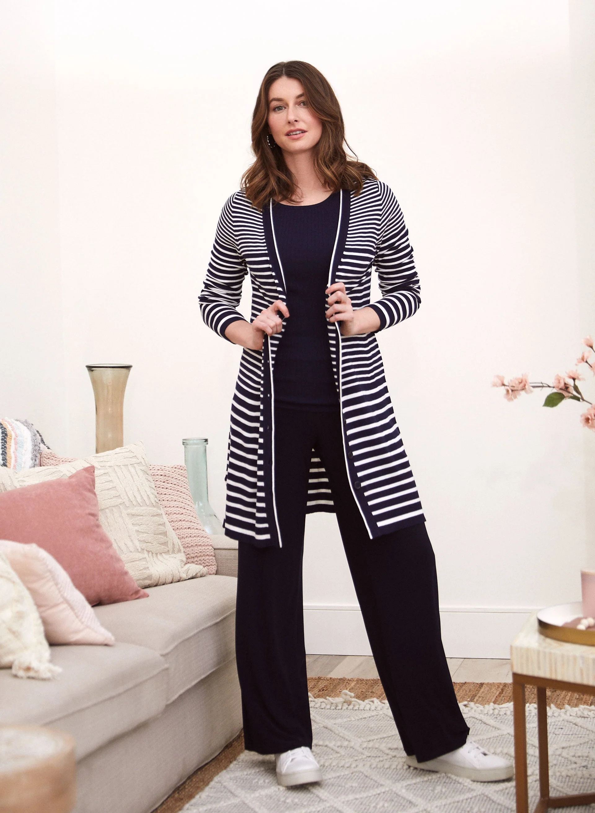 Stripe Print Cardigan - Image 4