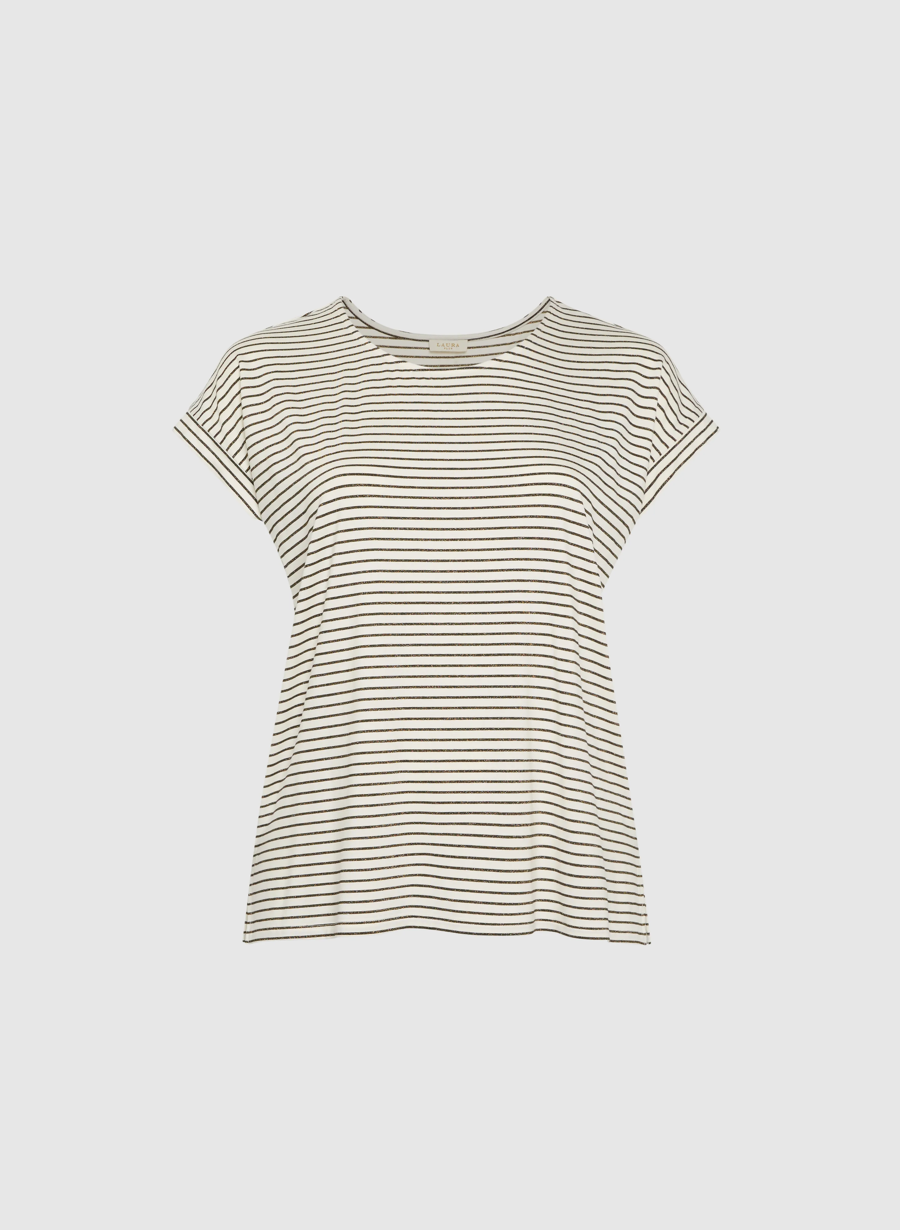 Striped Cap Sleeve T-Shirt - Image 5