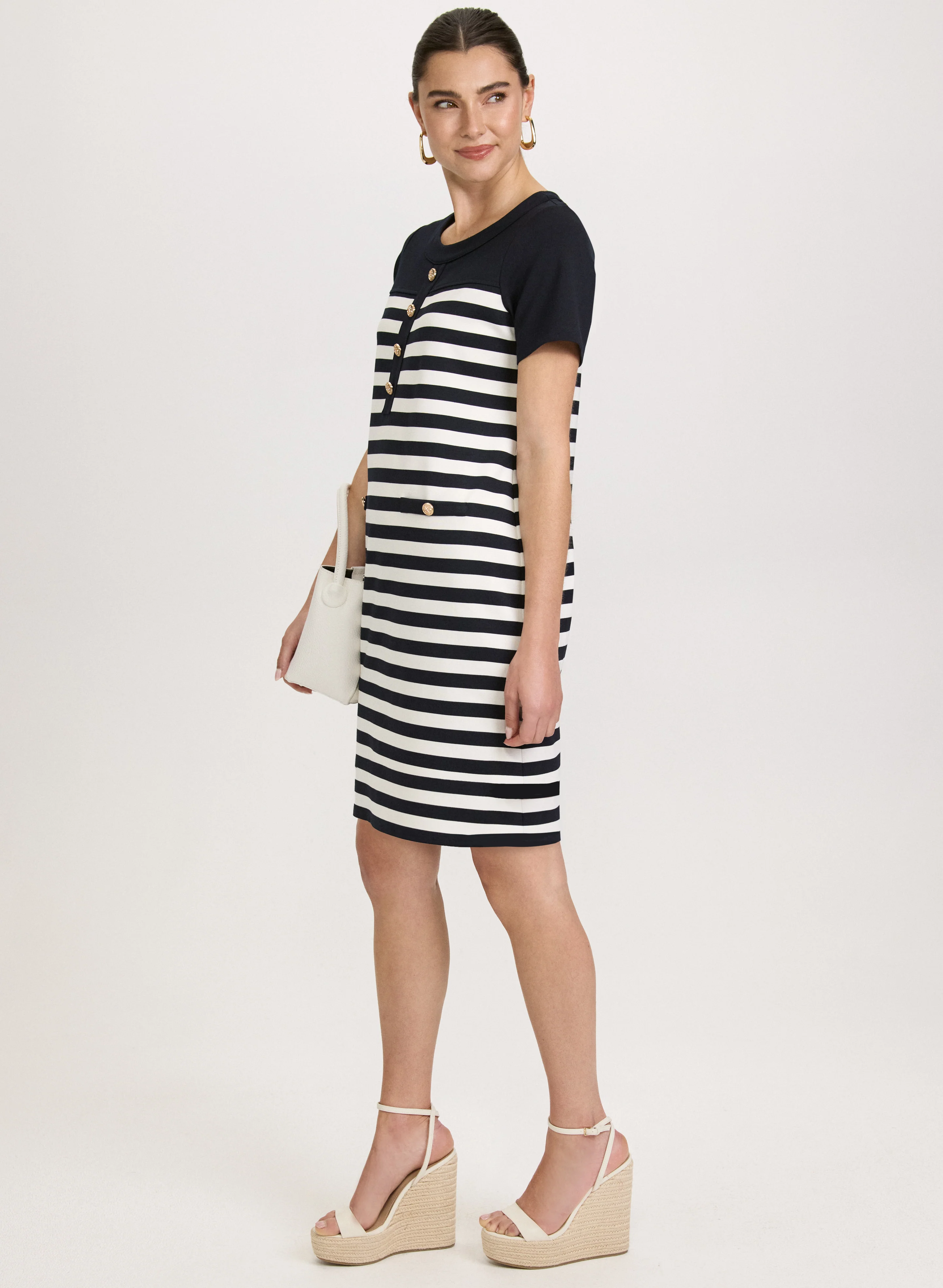 Striped A-Line Dress - Image 3