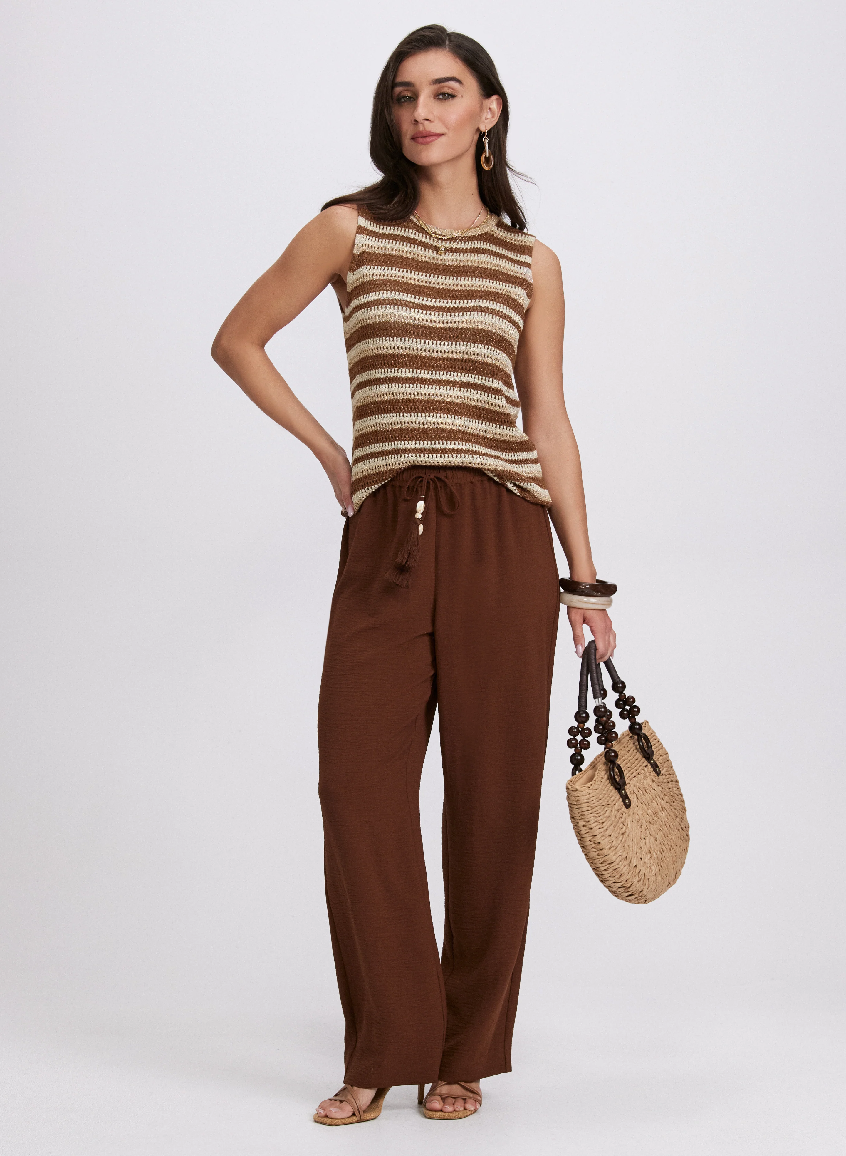 Striped Crochet Knit Top - Image 3