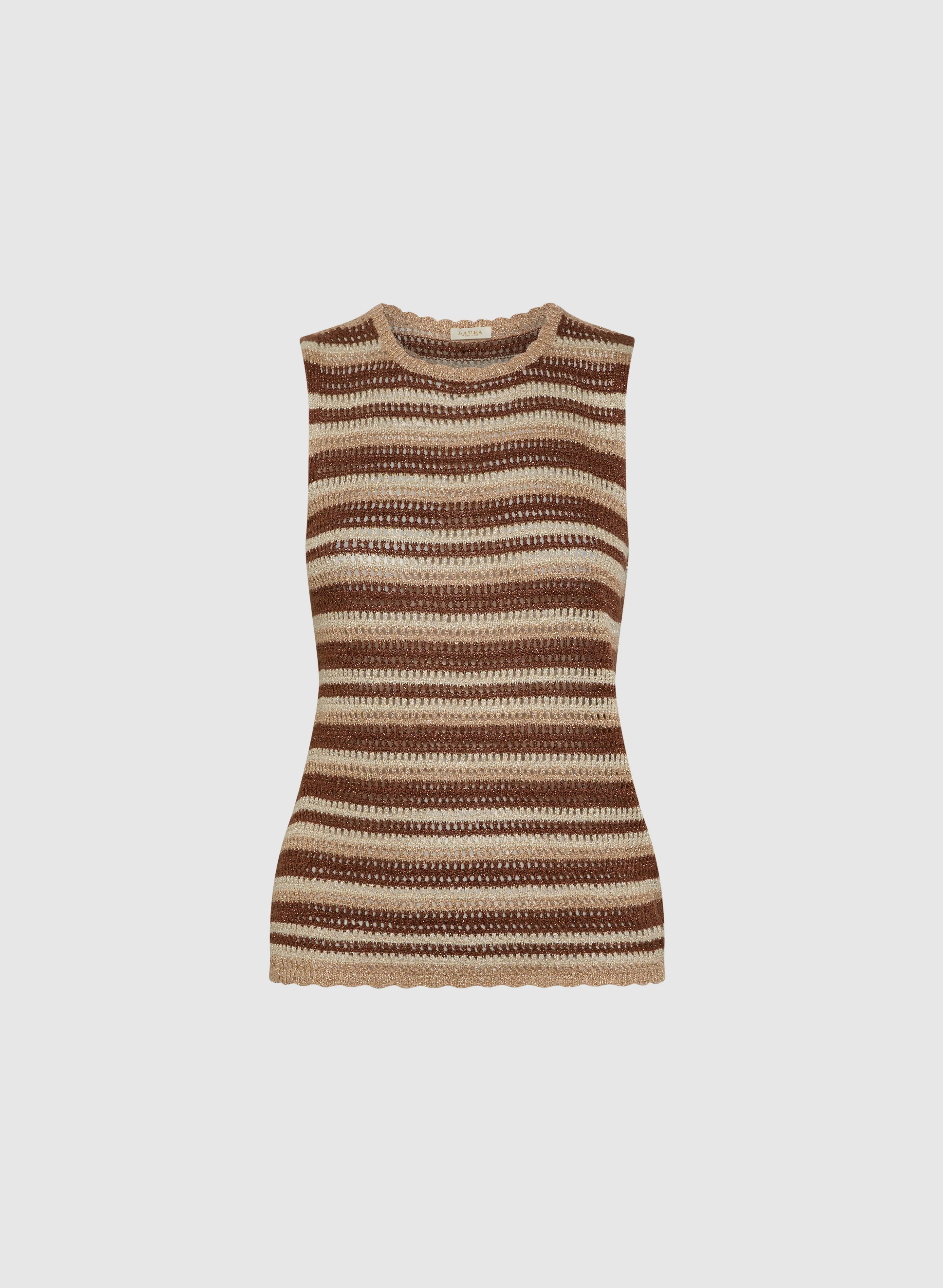 Striped Crochet Knit Top - Image 6