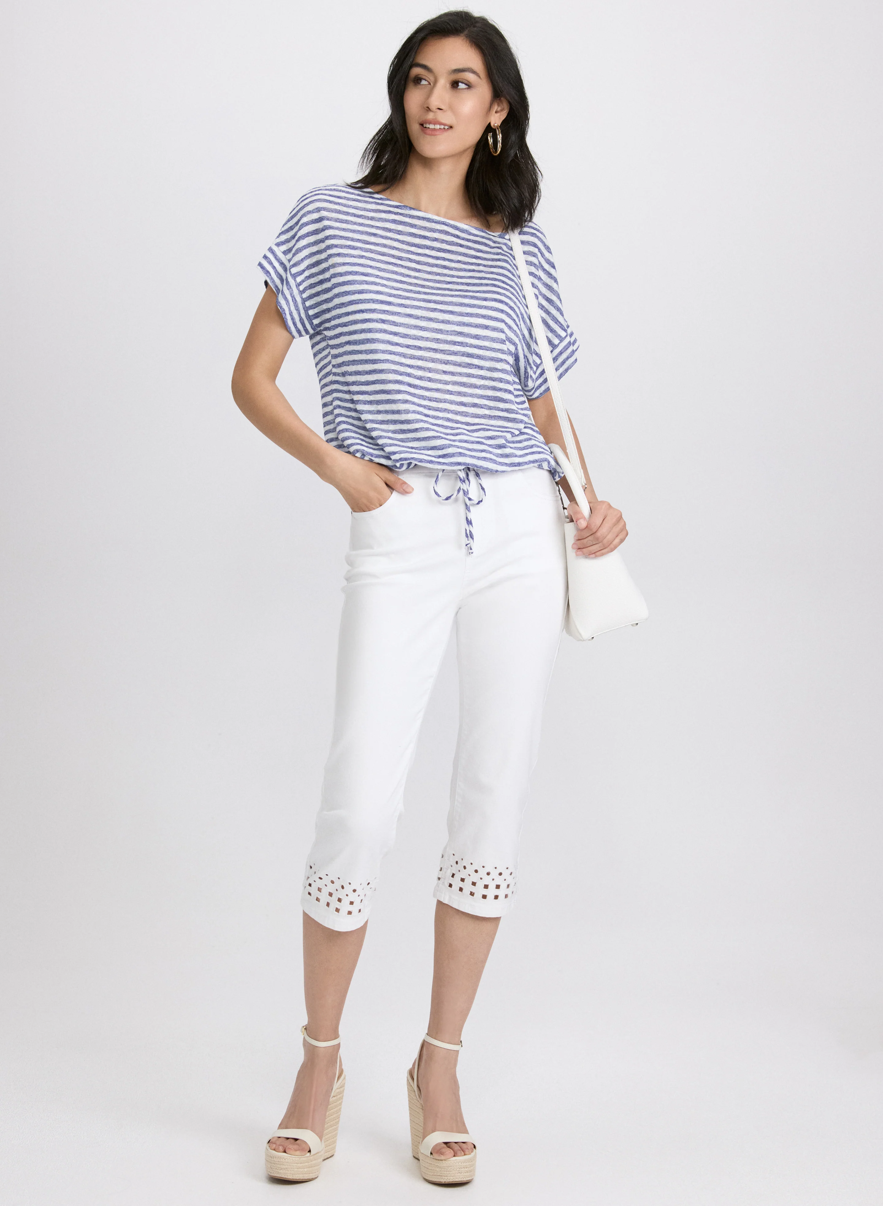 Striped Drawstring Top - Image 4