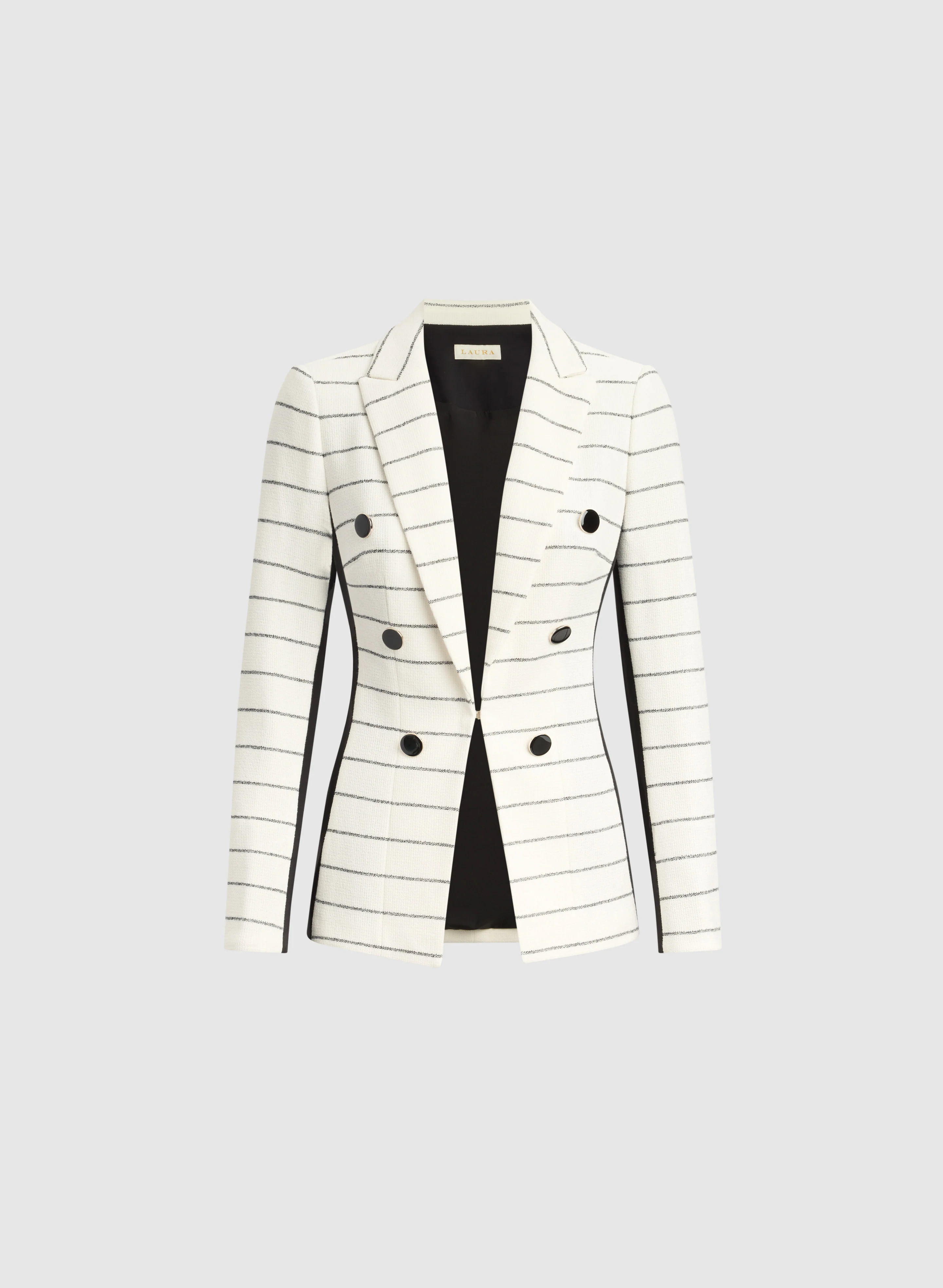 Striped Knit Blazer - Image 6