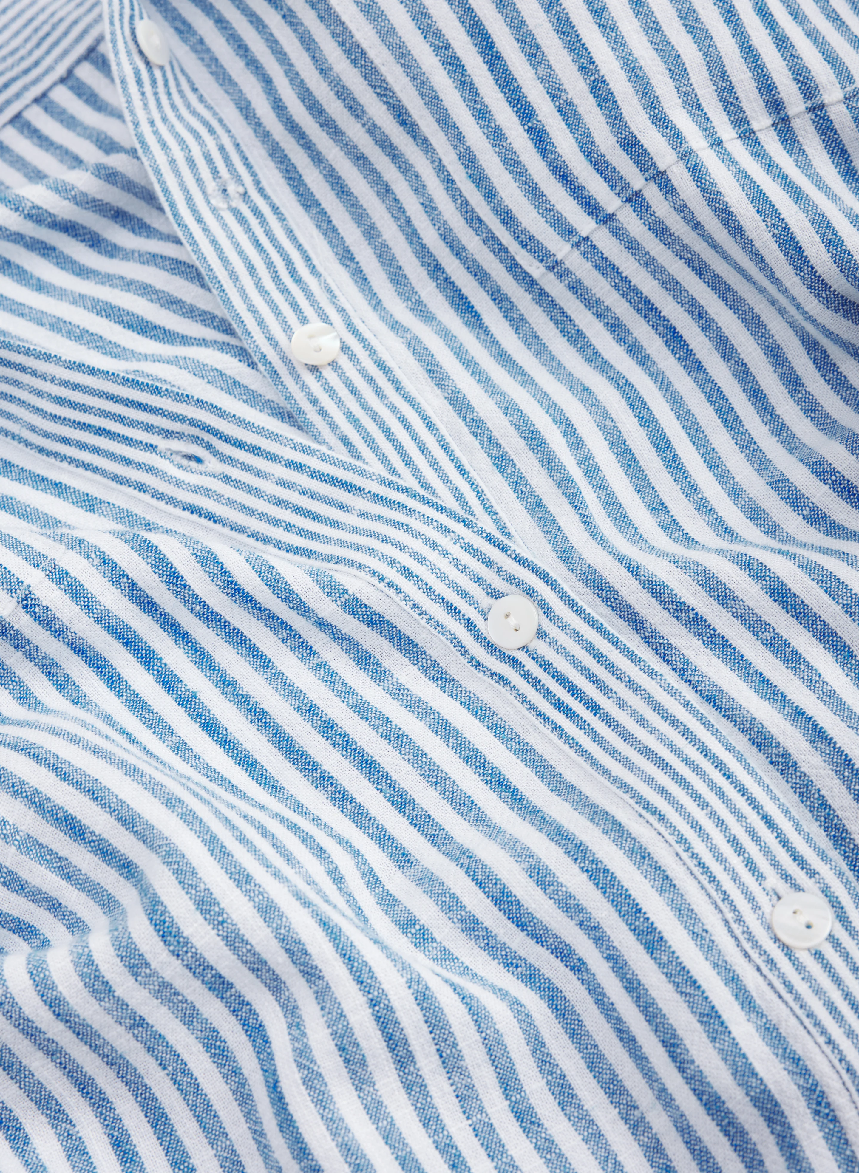 Striped Linen-Blend Shirt Dress - Image 7