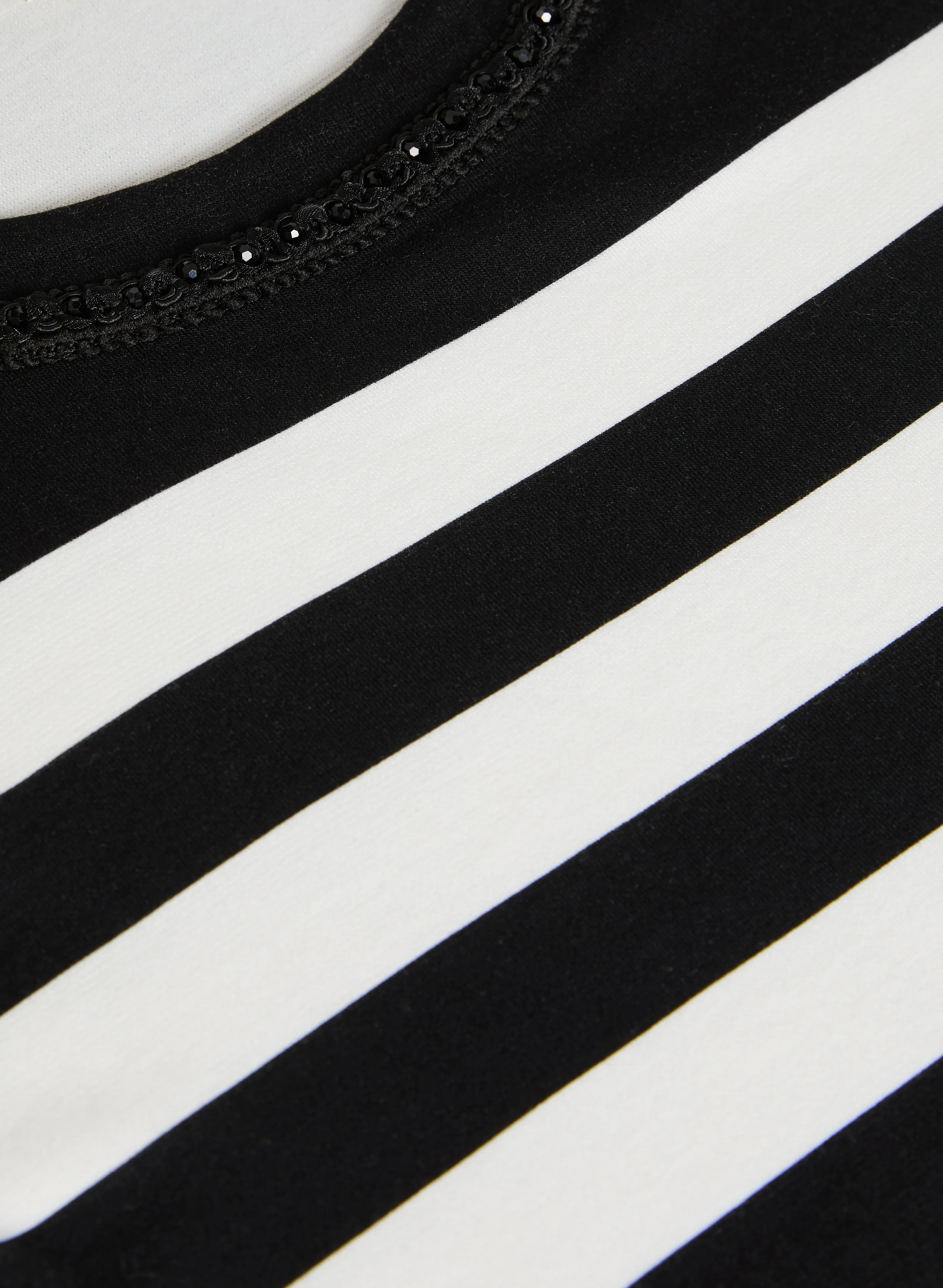 Striped Rhinestone Trim Top - Image 7