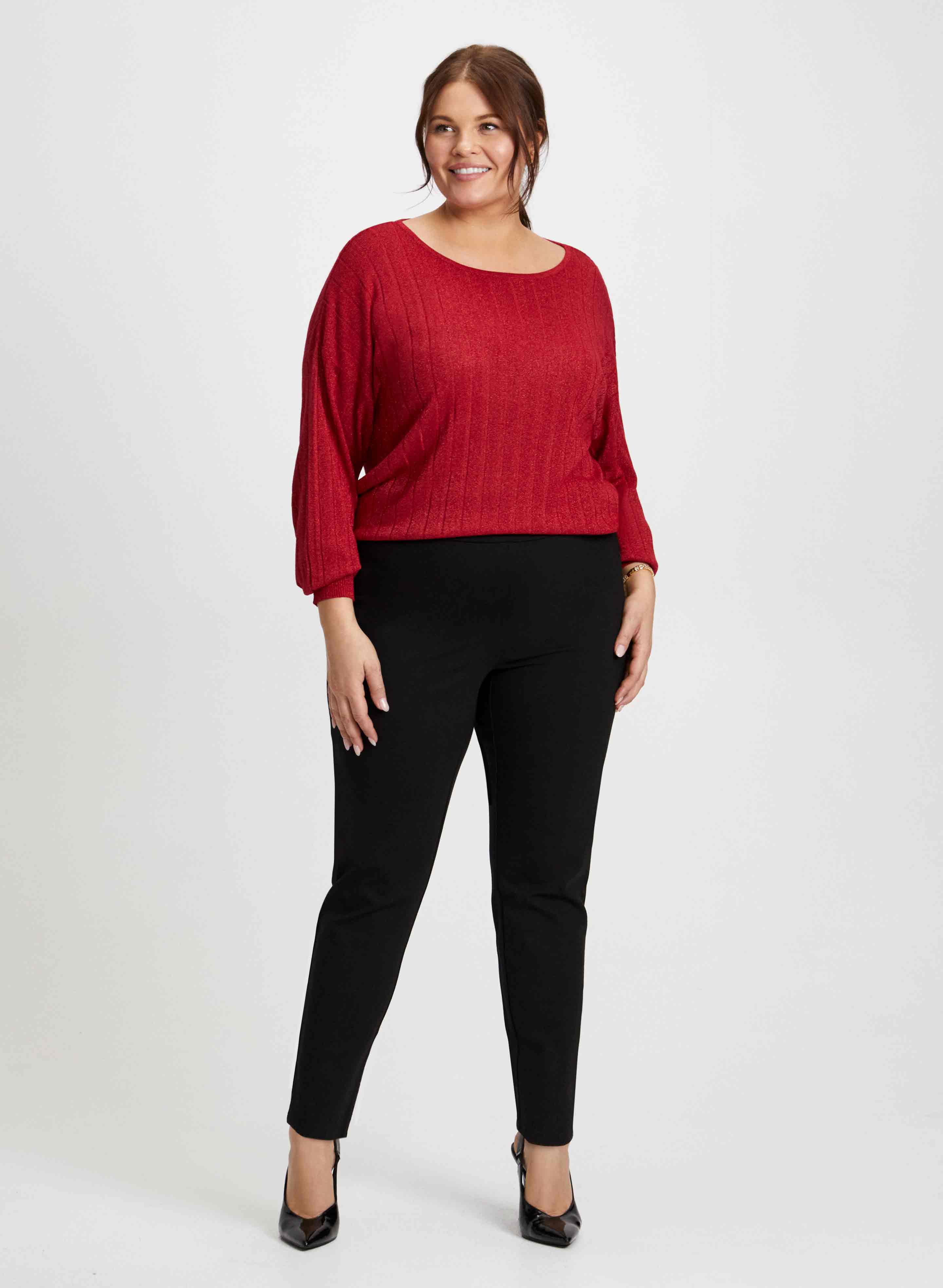 Striped Sweater & Bow Detail Pants