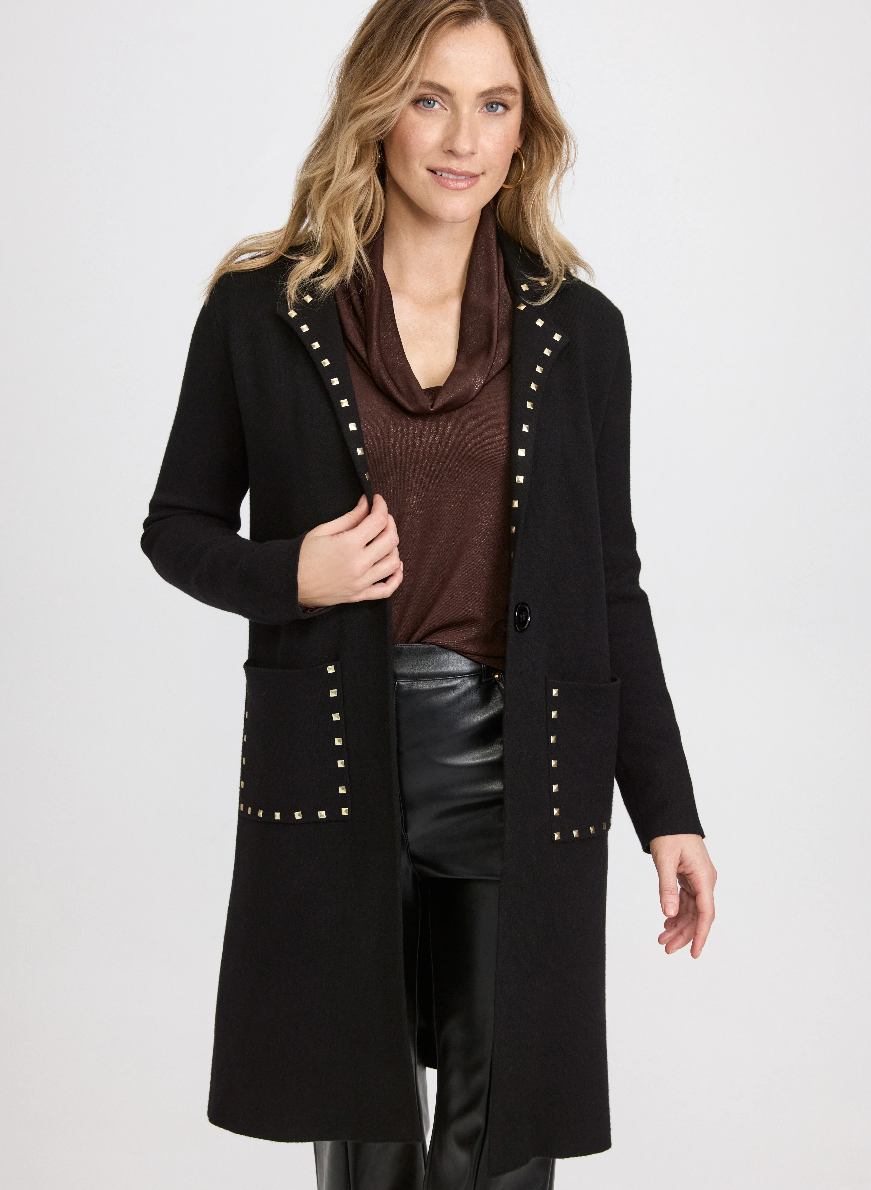 Stud Embellished Cardigan