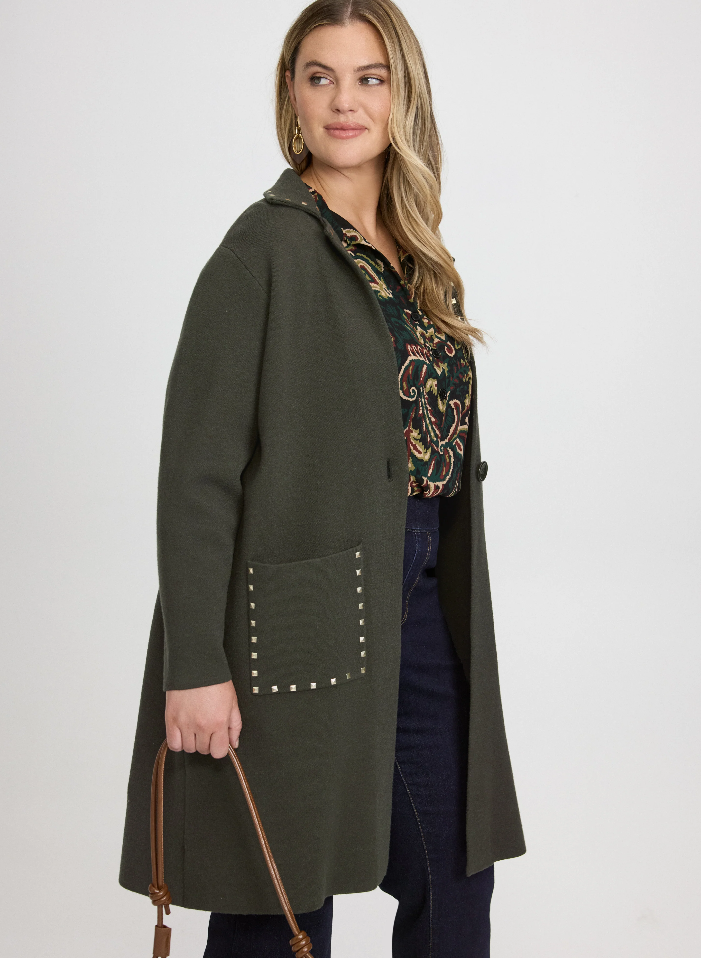Studded Knit Cardigan - Image 3
