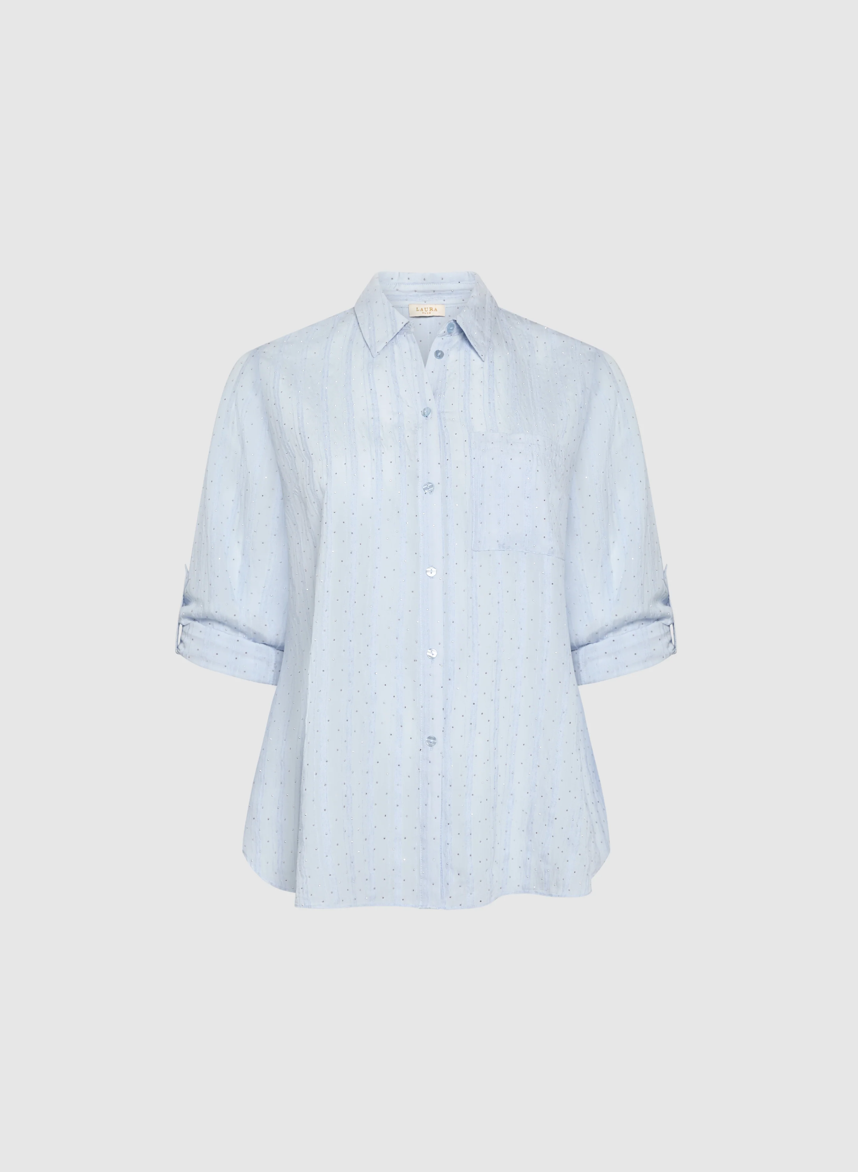 Studs Shadow Stripe Blouse - Image 7