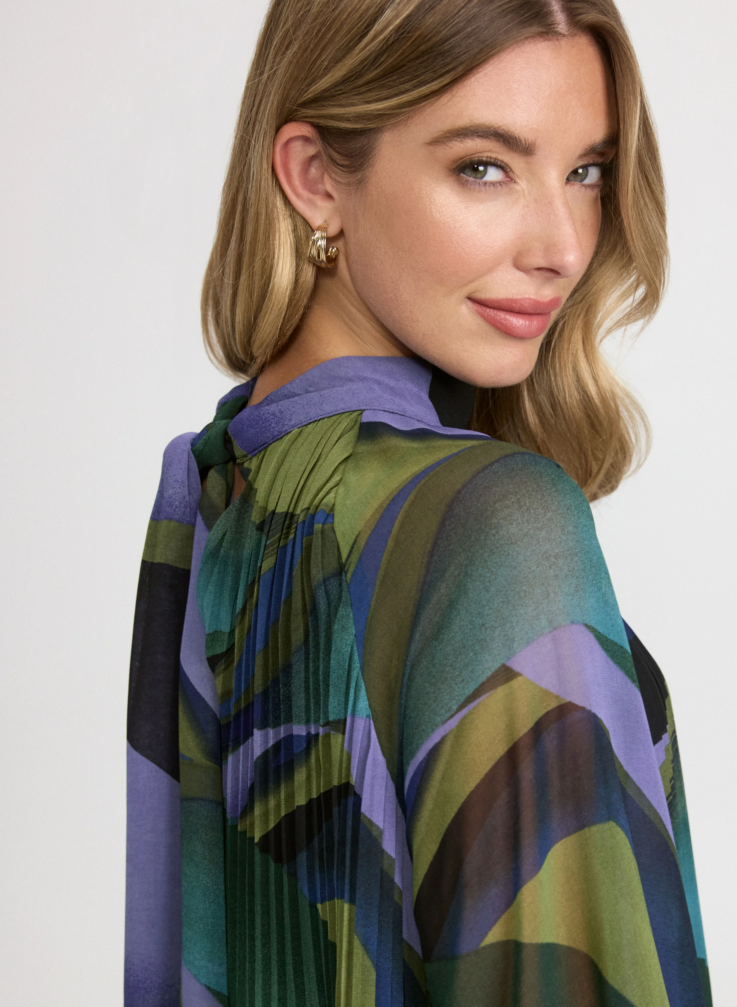 Swirl Chiffon Dress - Image 5