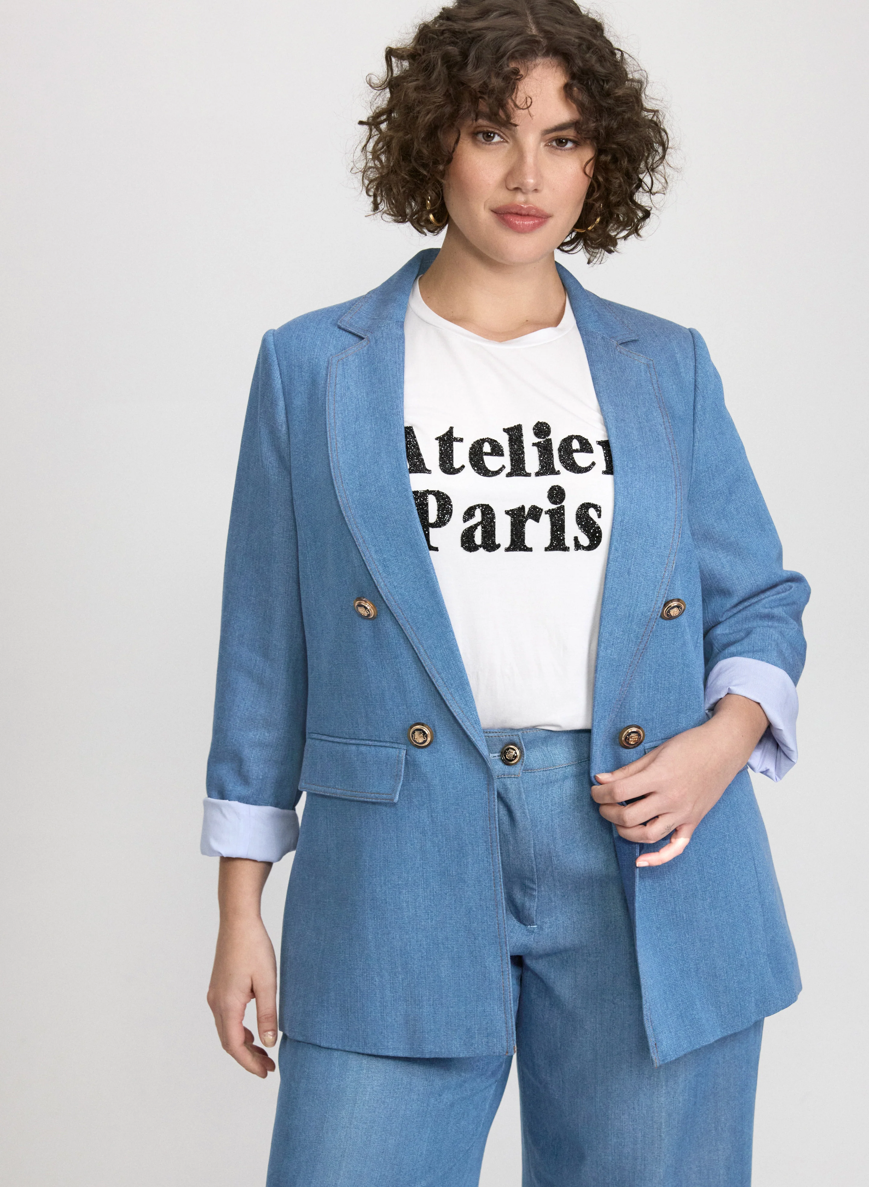 Lyocell Denim Blazer