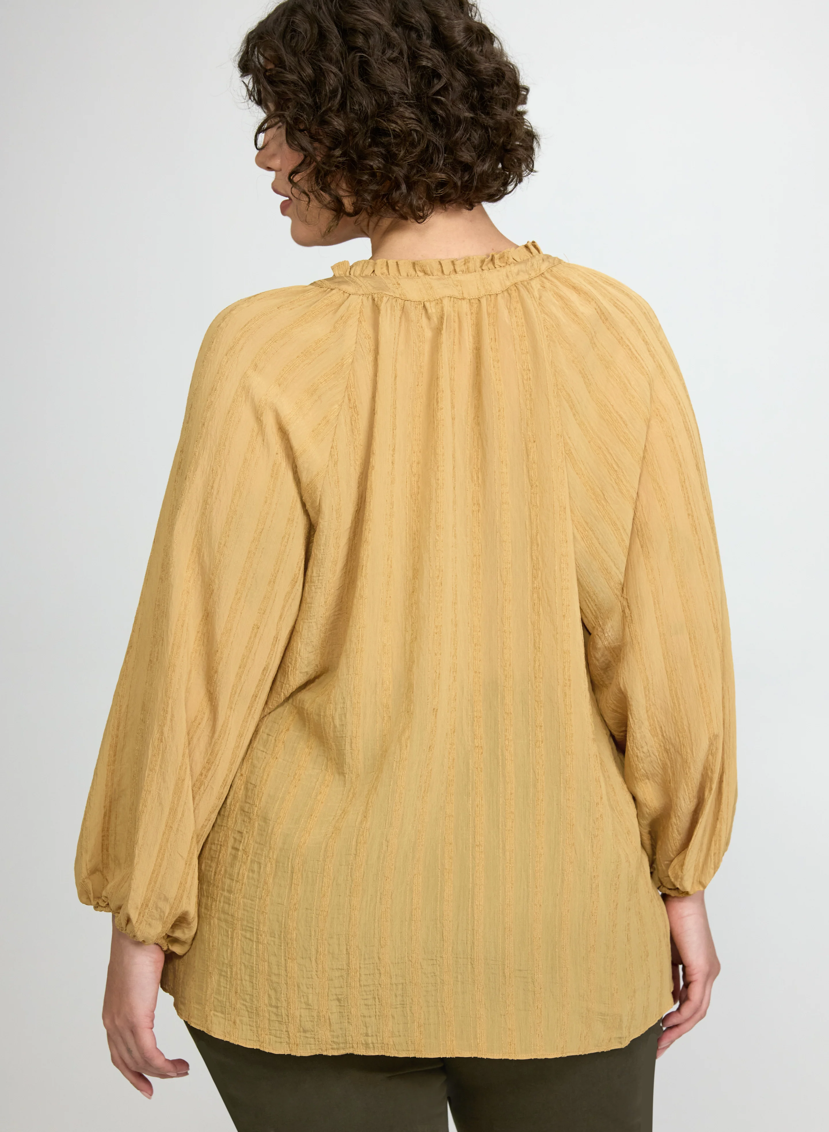 Textured 3/4 Sleeve Blouse - Image 4