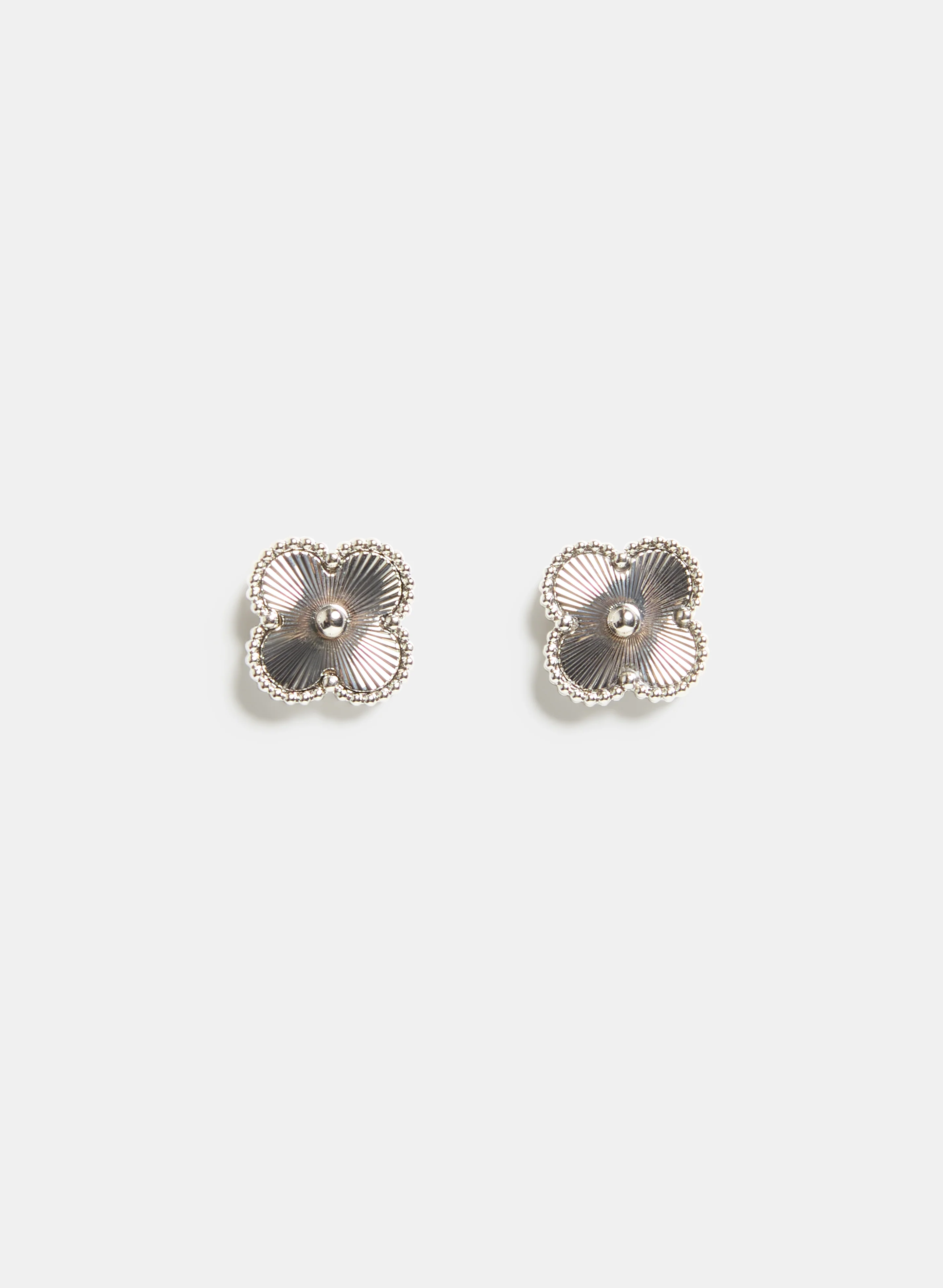 Textured Clover Earrings