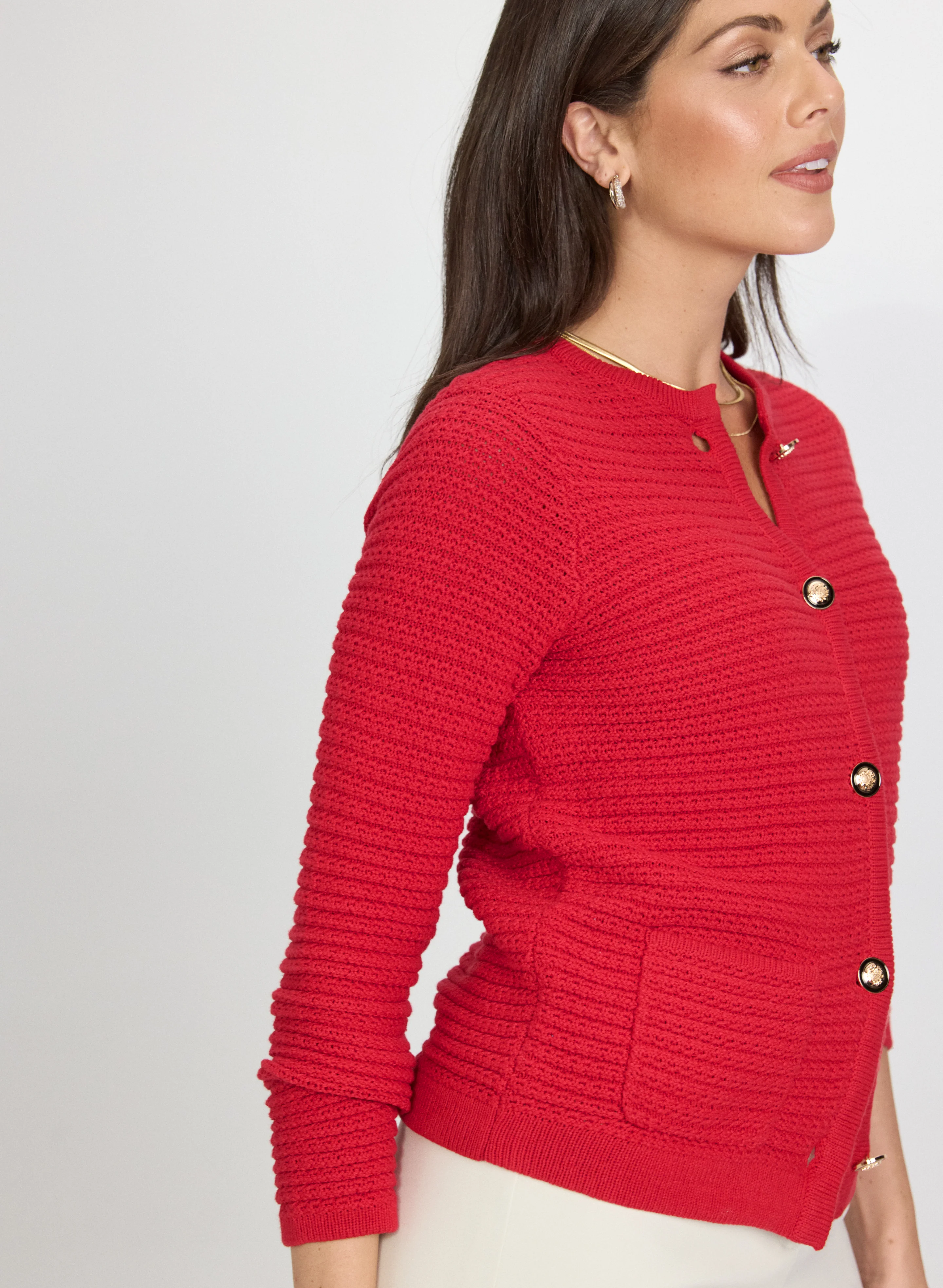 Textured Knit Cardigan - Image 2