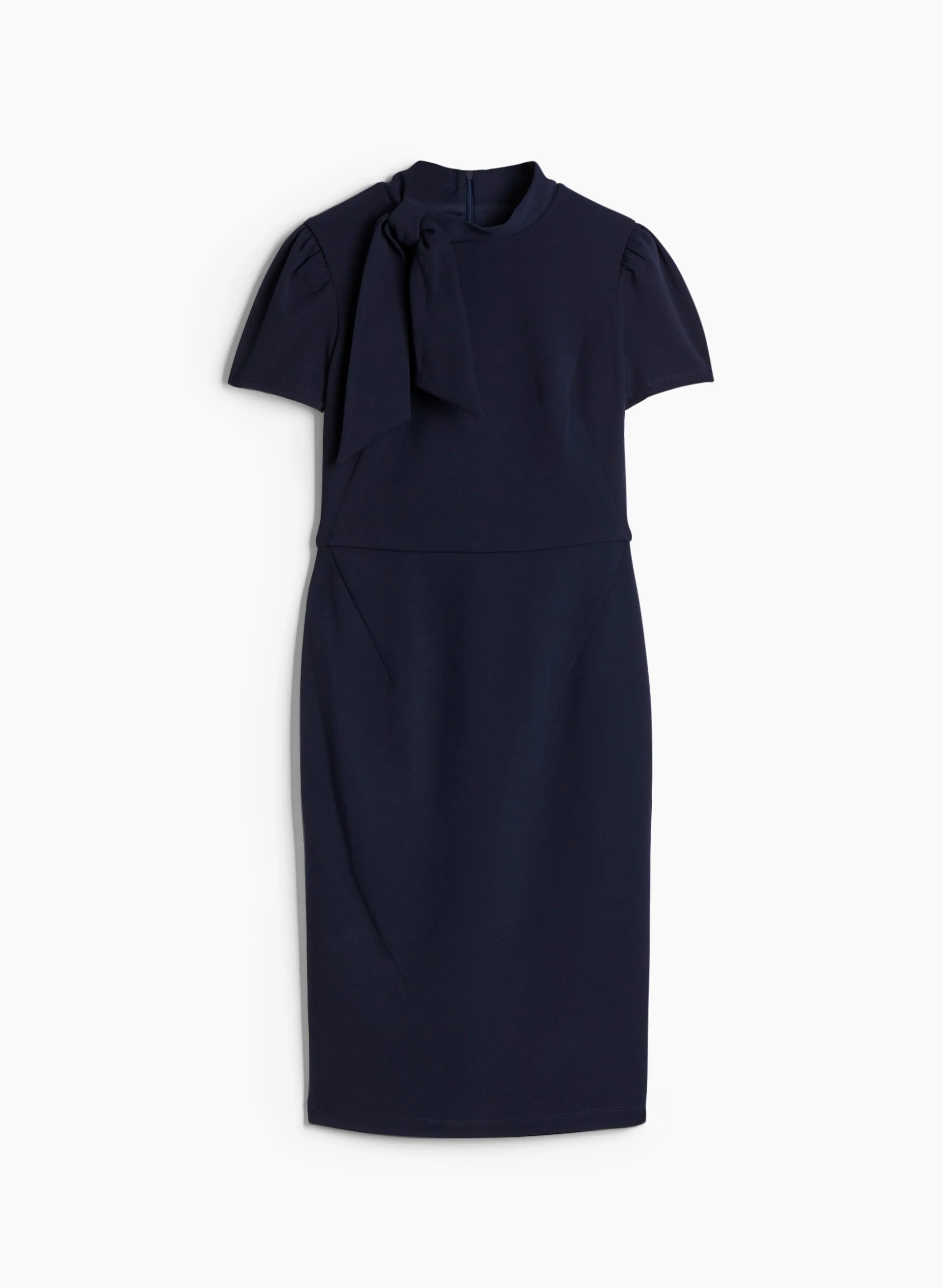 Tie Neck Short Sleeve Dress - Image 4