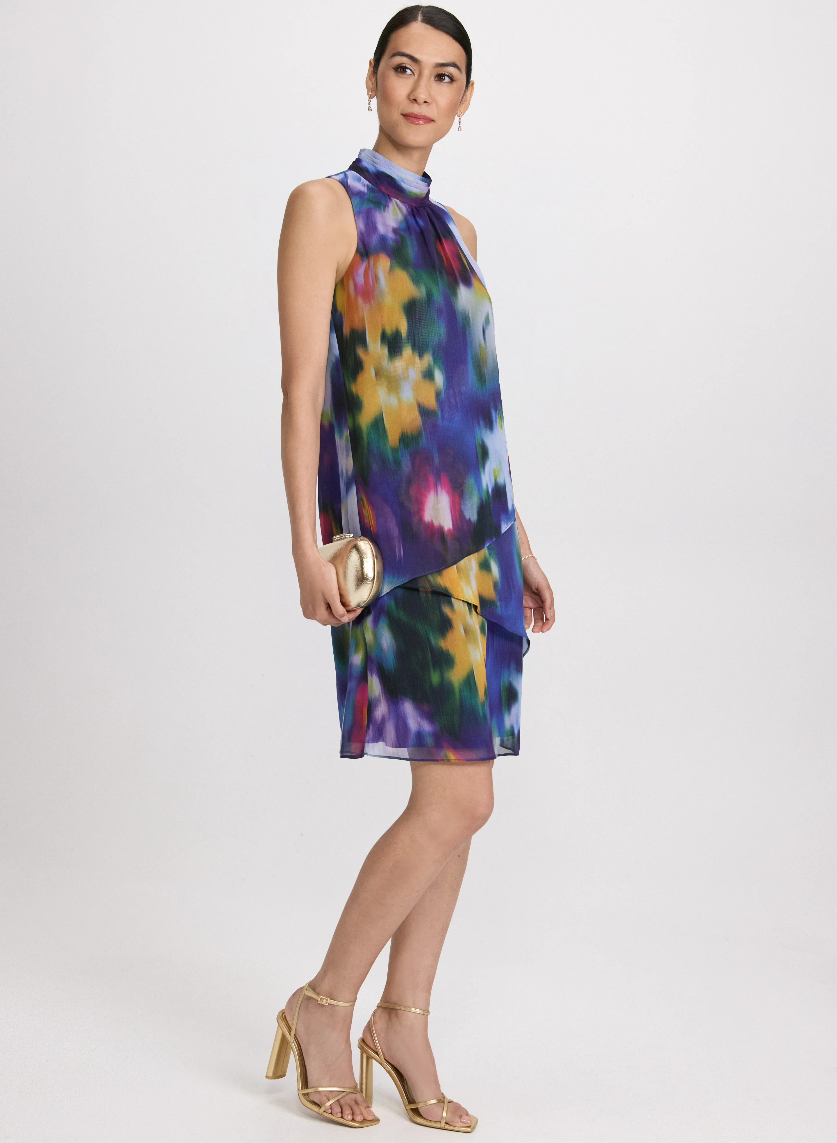 Tiered Abstract Dress - Image 2