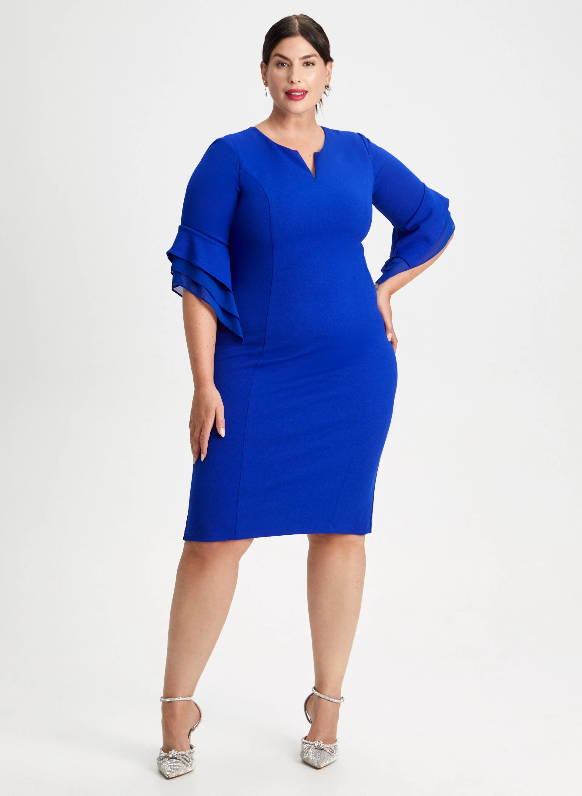 Tiered Chiffon Sleeve Dress