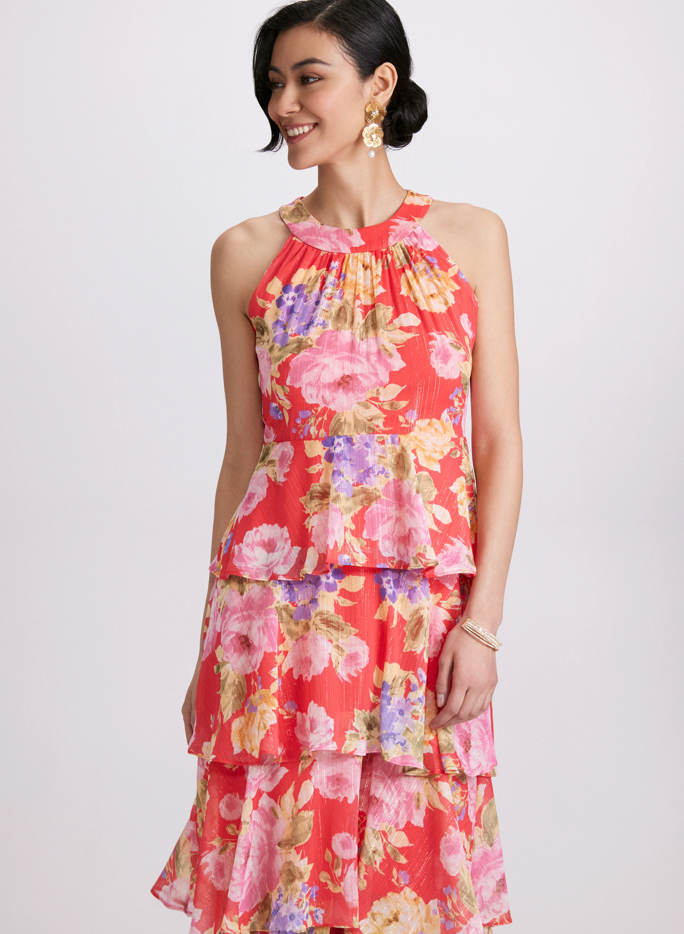 Tiered Floral Dress - Image 4