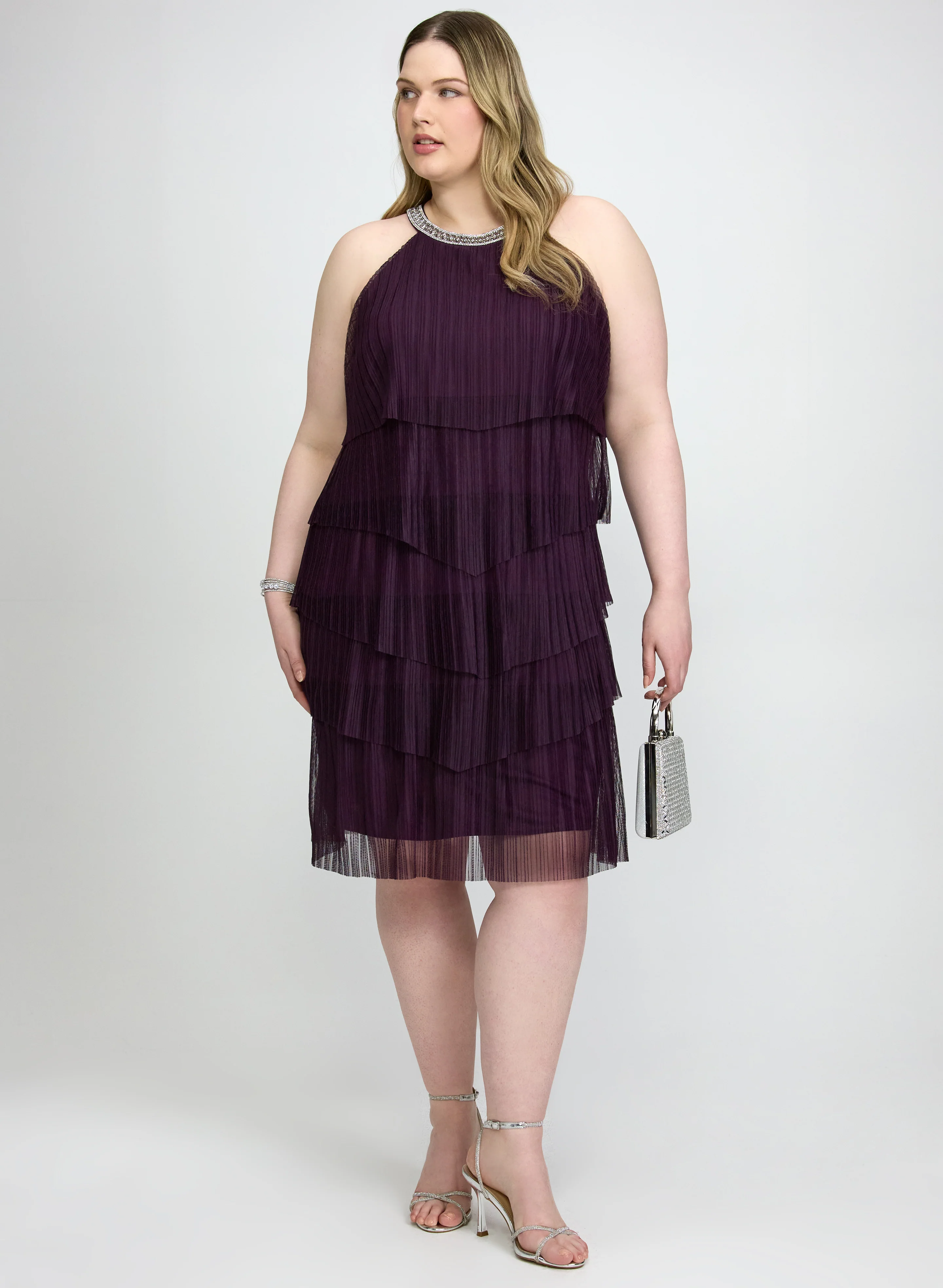 Tiered Mesh Dress