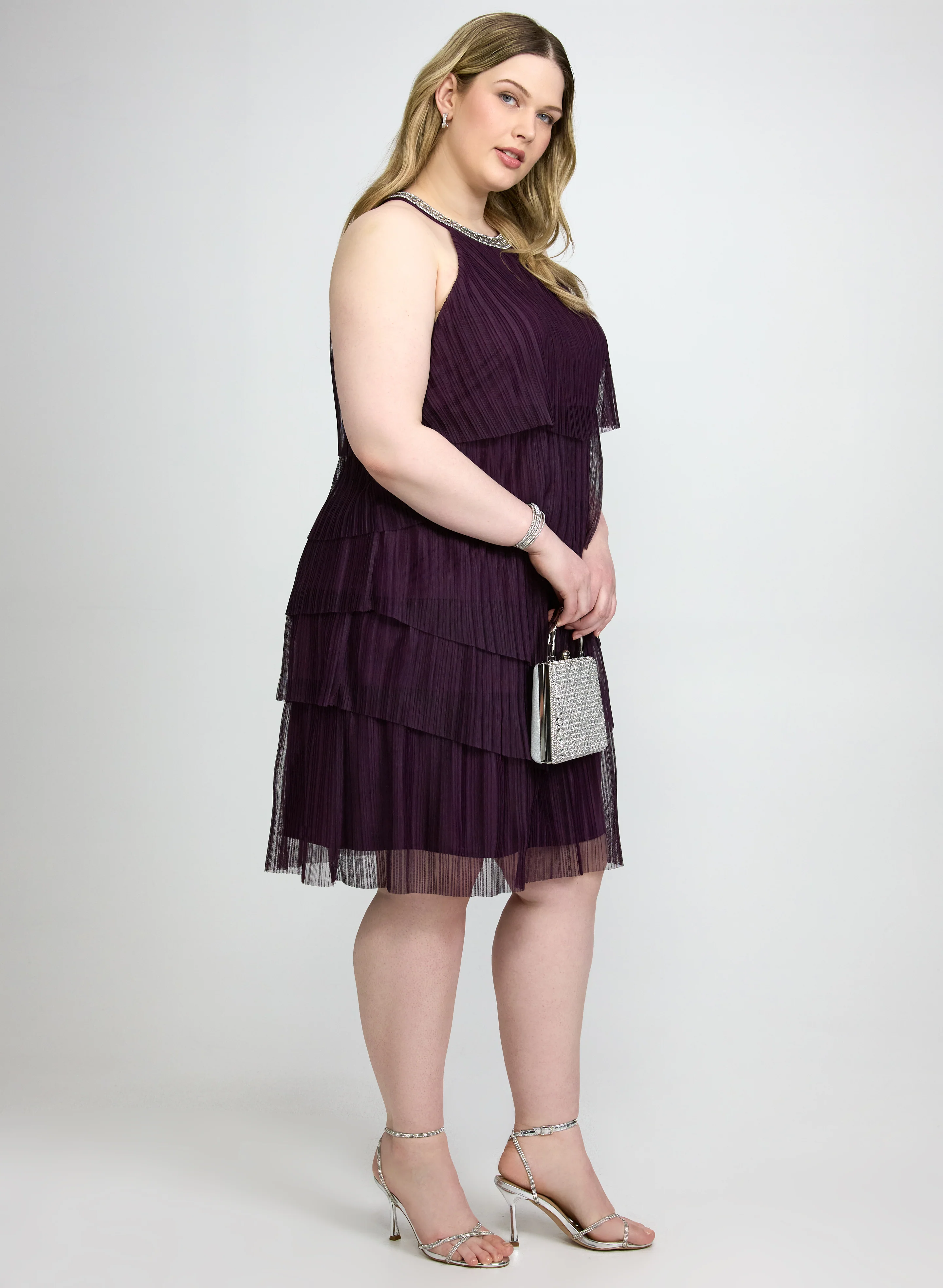 Tiered Mesh Dress - Image 2