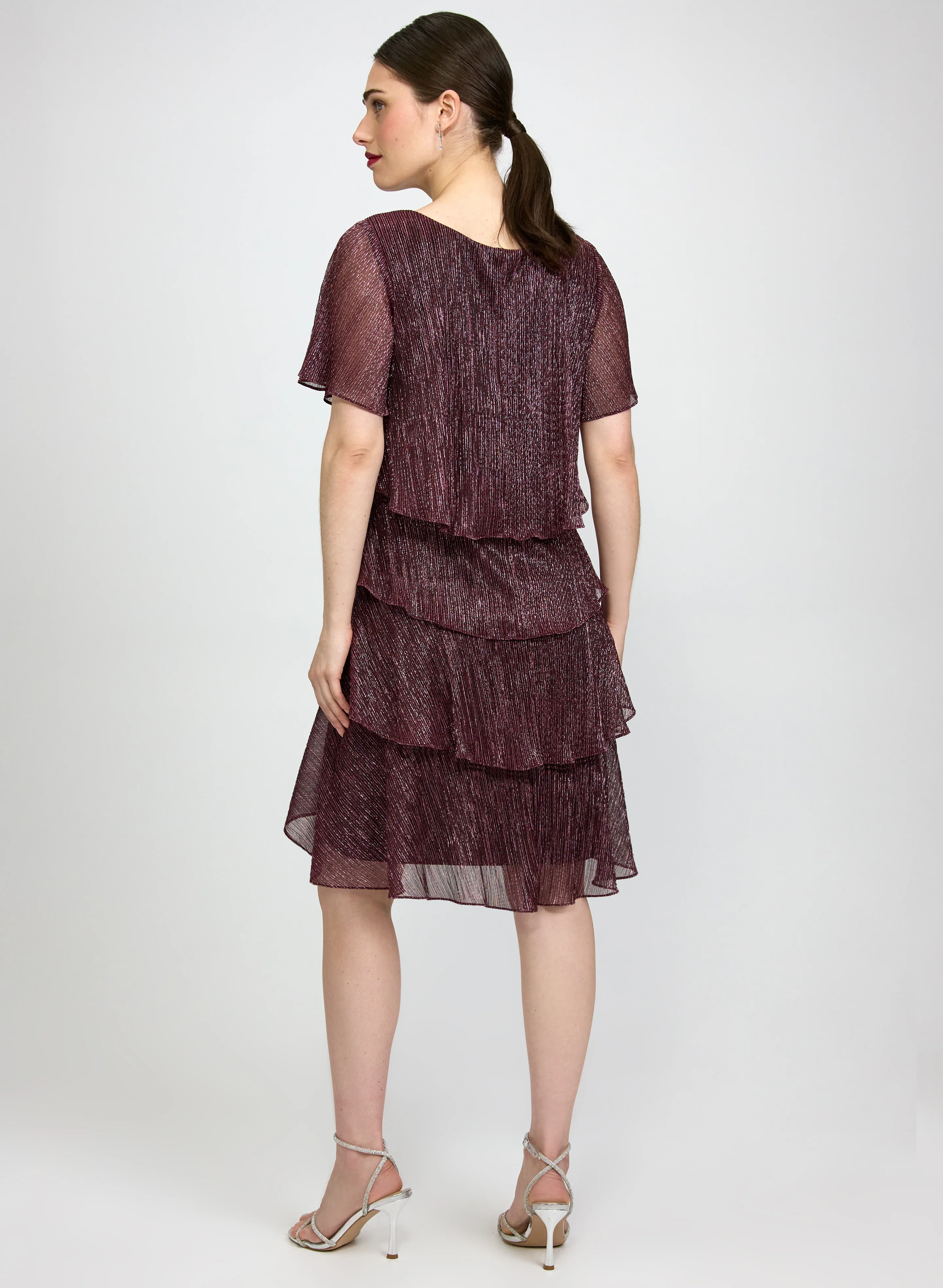 Tiered Metallic Dress - Image 3